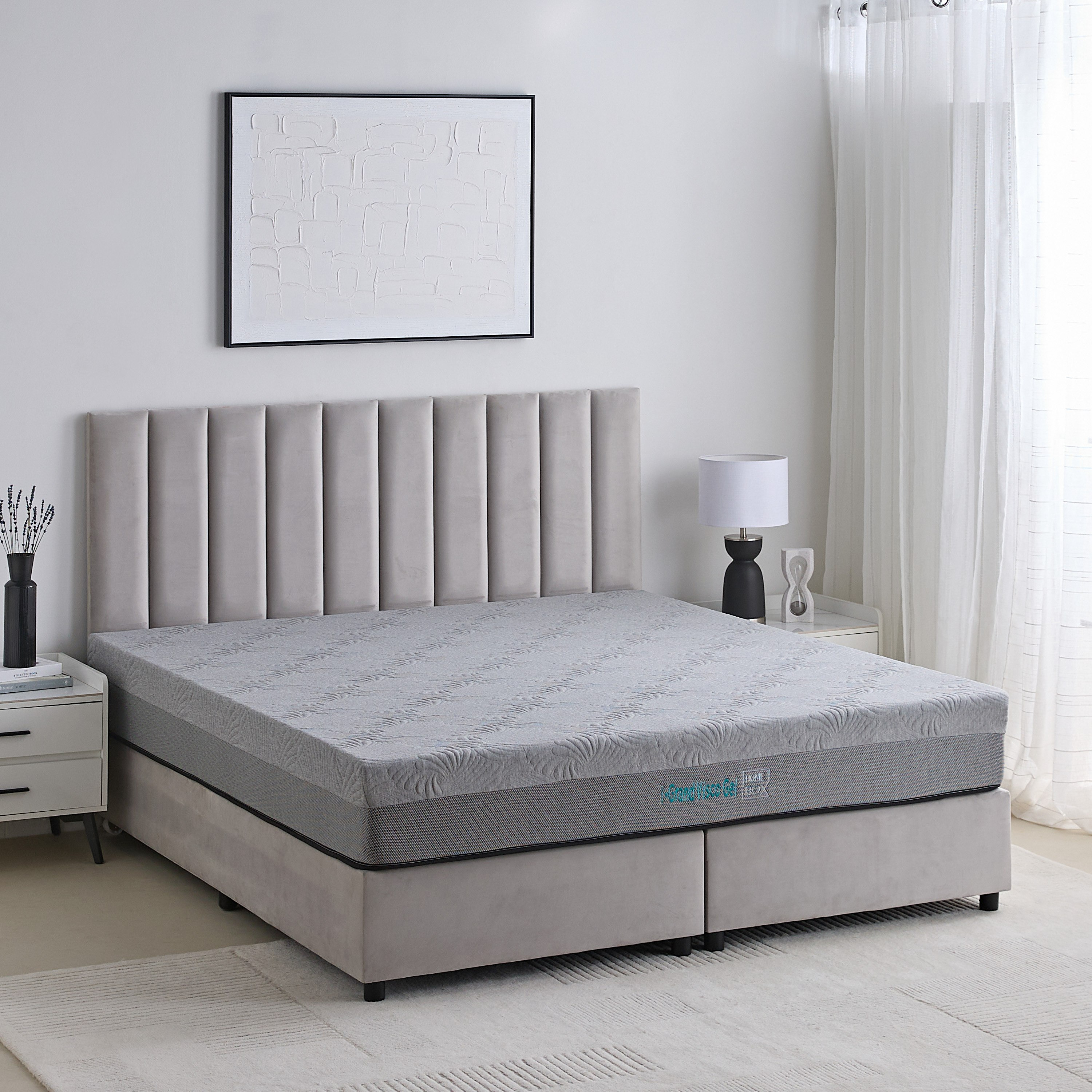 مرتبة فيسكو كينج متوسطة الصلابة مشبعة بالجل من سليب لوكس آي جراند - 180x200x25 سم-hbxfurniture-mattresses-king-image-2