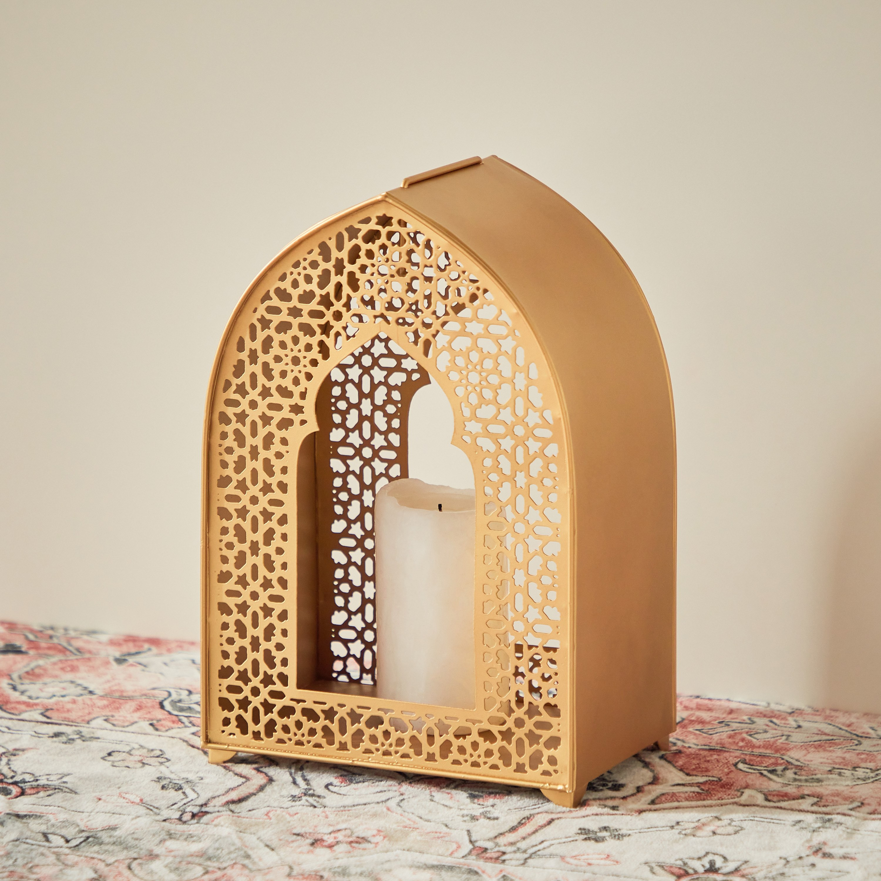 Markazi Metal Jharokha Lantern - 18x12x27 cm-hbxdecorandfurnishings-homeaccessories-lanterns-image-2