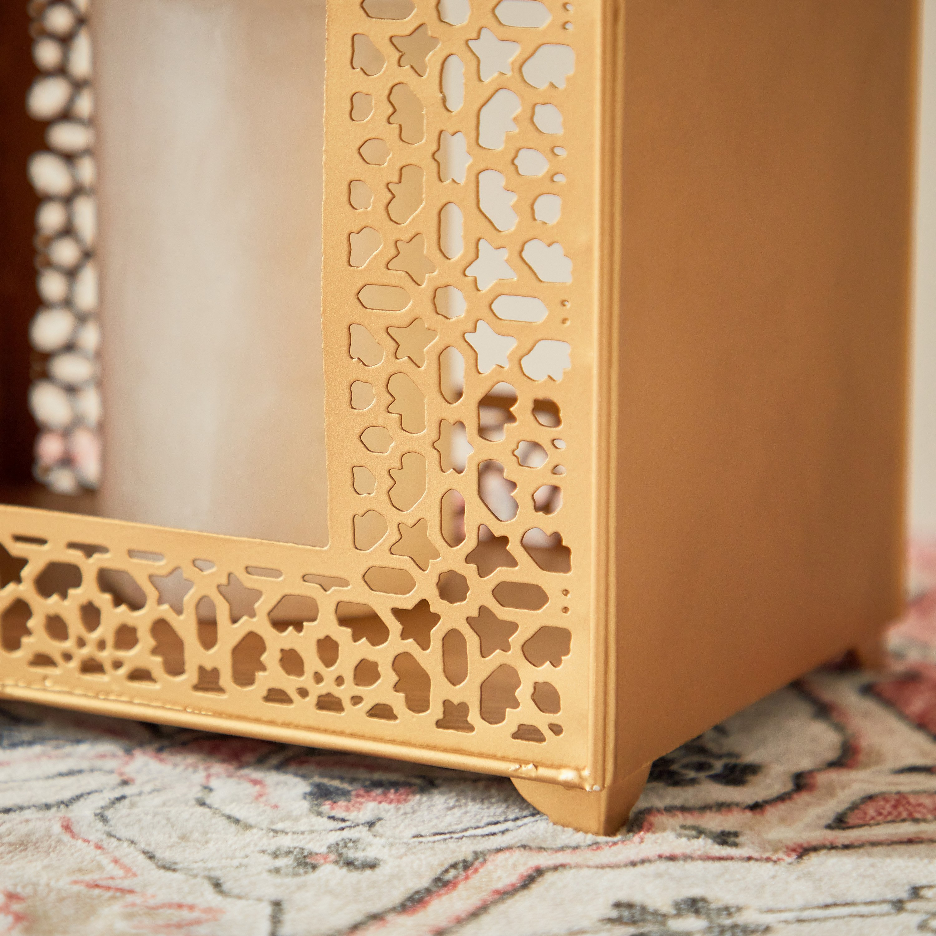 Markazi Metal Jharokha Lantern - 18x12x27 cm-hbxdecorandfurnishings-homeaccessories-lanterns-image-4