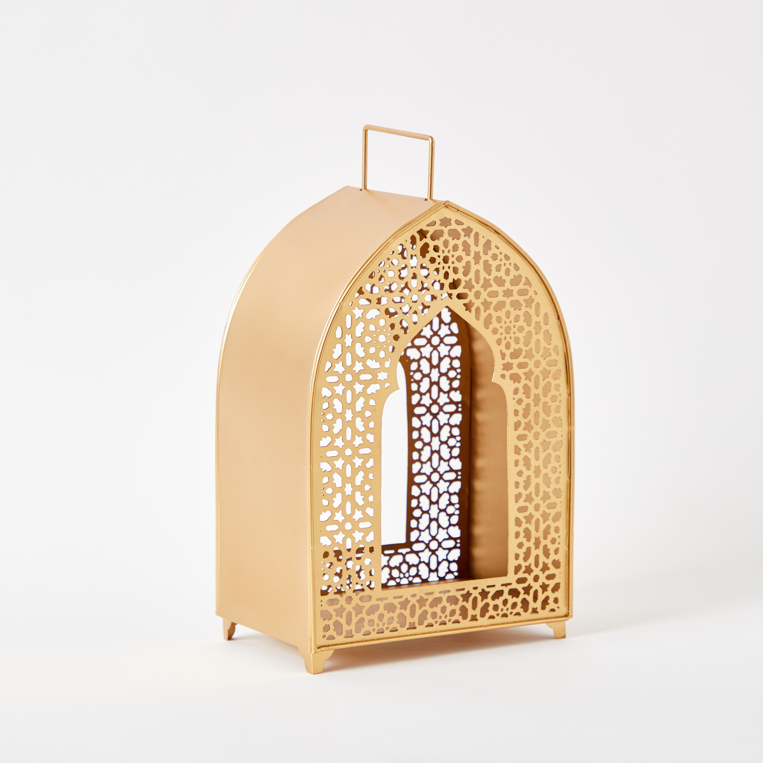 Markazi Metal Jharokha Lantern - 18x12x27 cm-hbxdecorandfurnishings-homeaccessories-lanterns-image-6