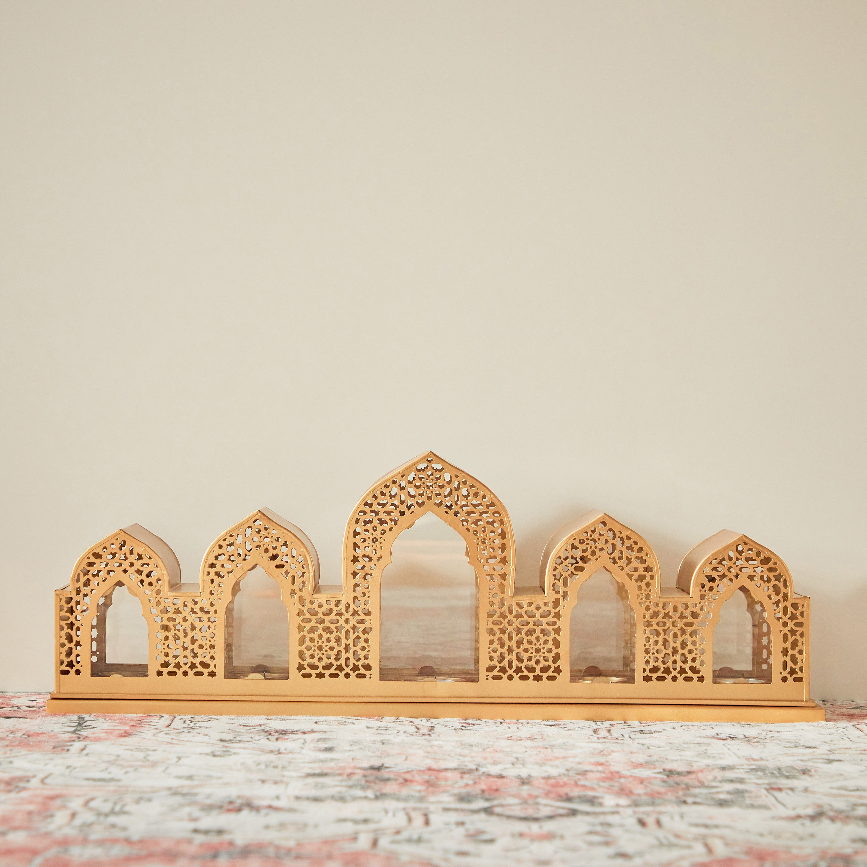 حامل 5 شموع معدني من ماركازي - 62.5x13x22 سم-hbxlivingroom-decorandaccessories-candleholders-image-1