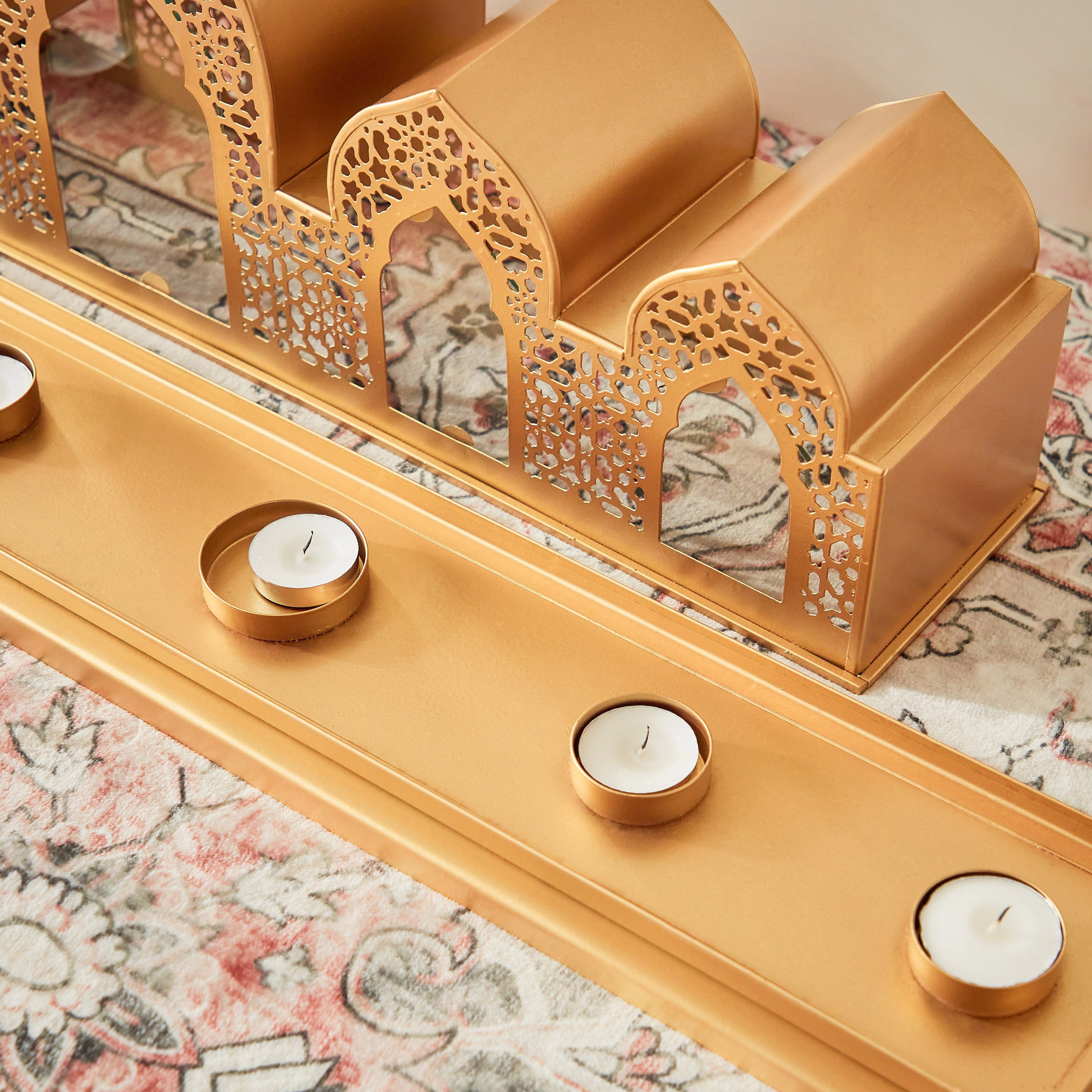 حامل 5 شموع معدني من ماركازي - 62.5x13x22 سم-hbxlivingroom-decorandaccessories-candleholders-image-5