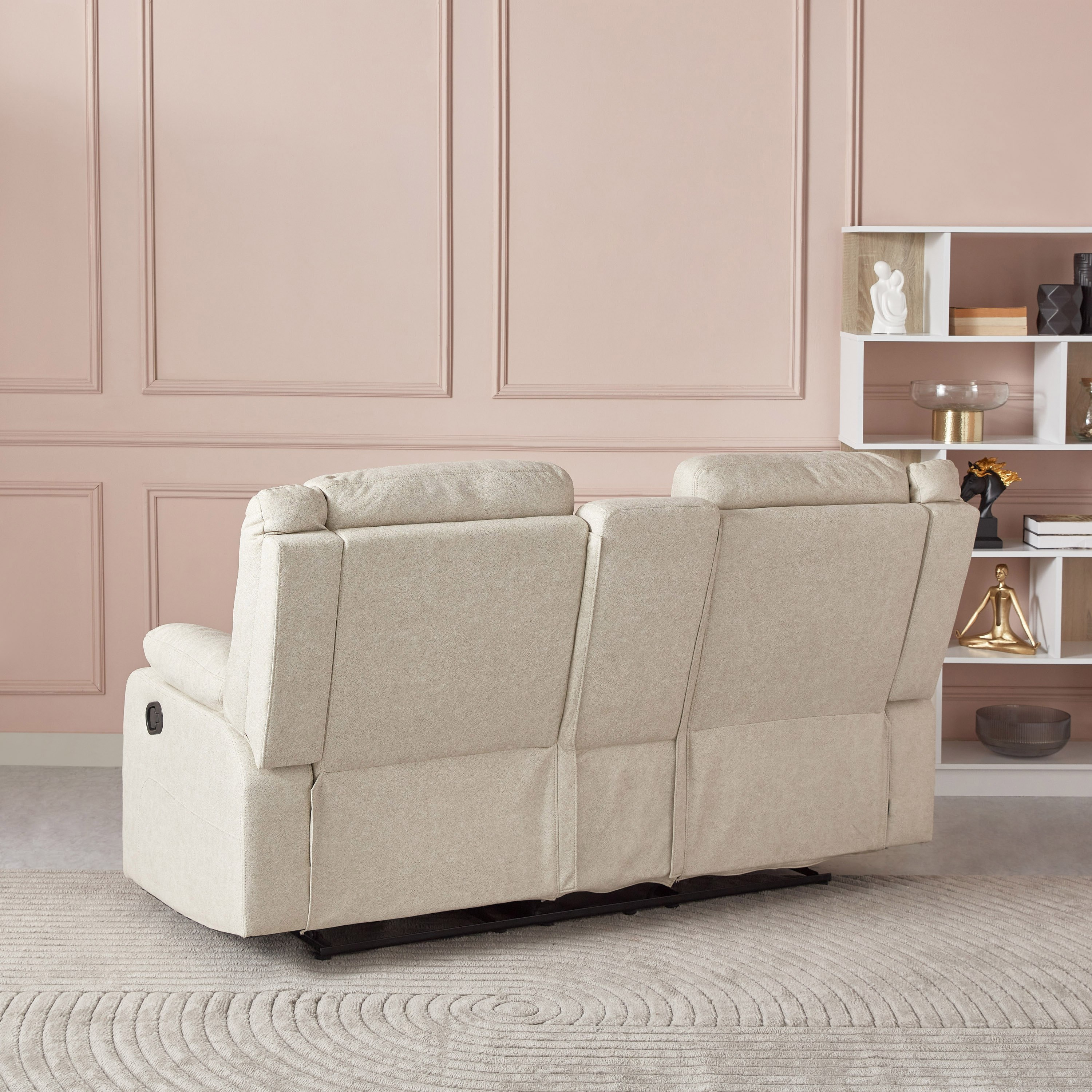 Larson 2-Seater Leather-Look Fabric Recliner Sofa with Console-hbxlivingroom-sofasandarmchairs-sofas-image-13