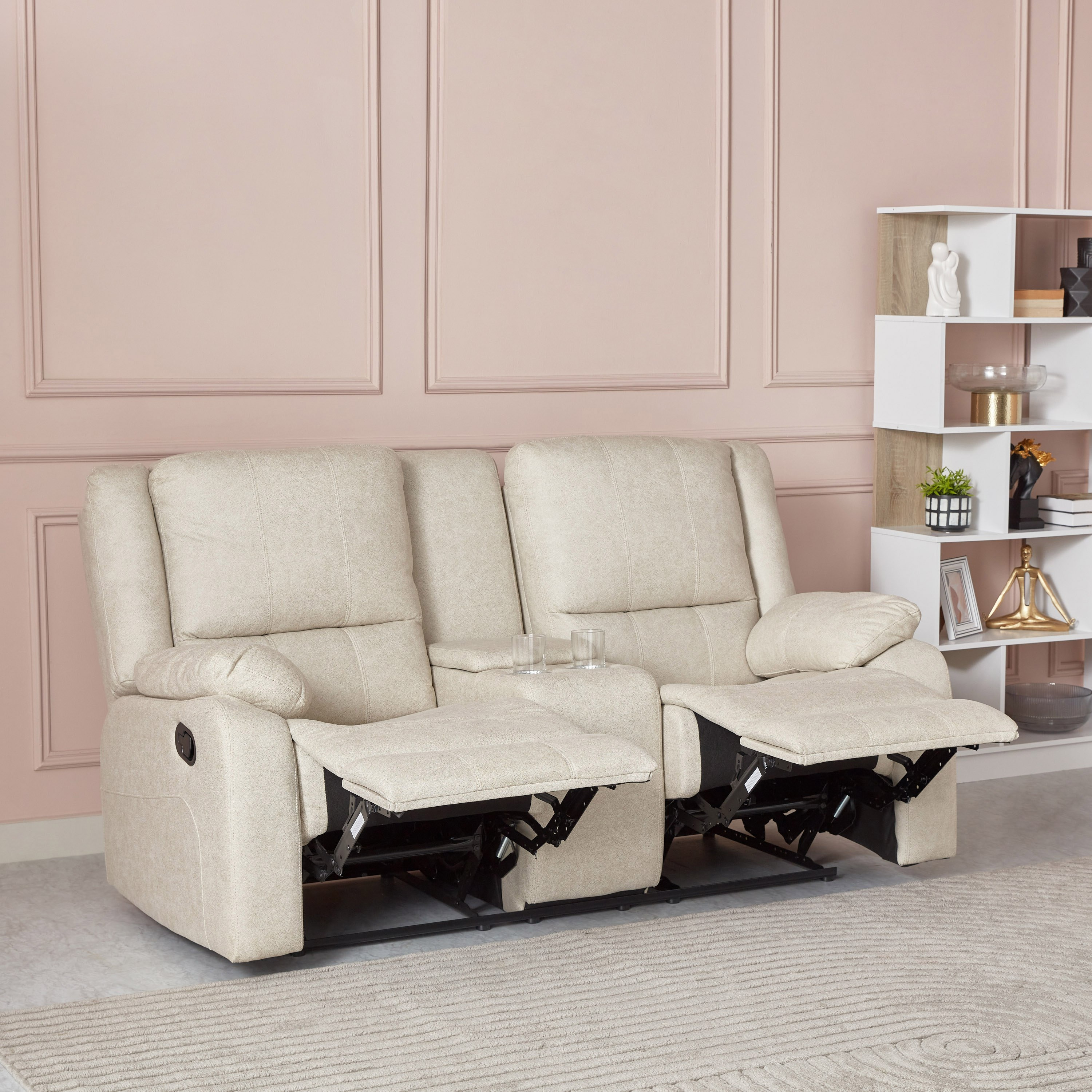 Larson 2-Seater Leather-Look Fabric Recliner Sofa with Console-hbxlivingroom-sofasandarmchairs-sofas-image-2