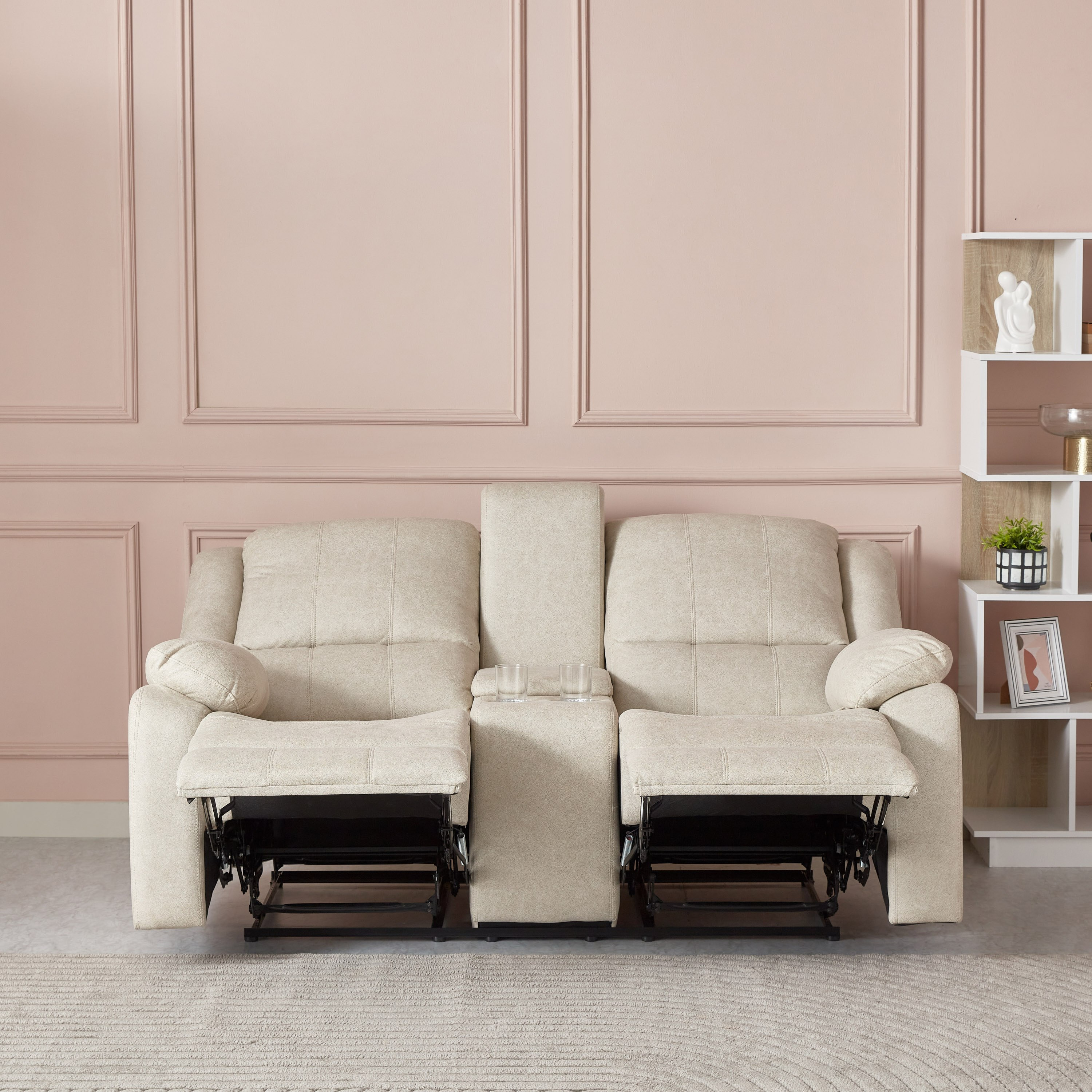 Larson 2-Seater Leather-Look Fabric Recliner Sofa with Console-hbxlivingroom-sofasandarmchairs-sofas-image-4
