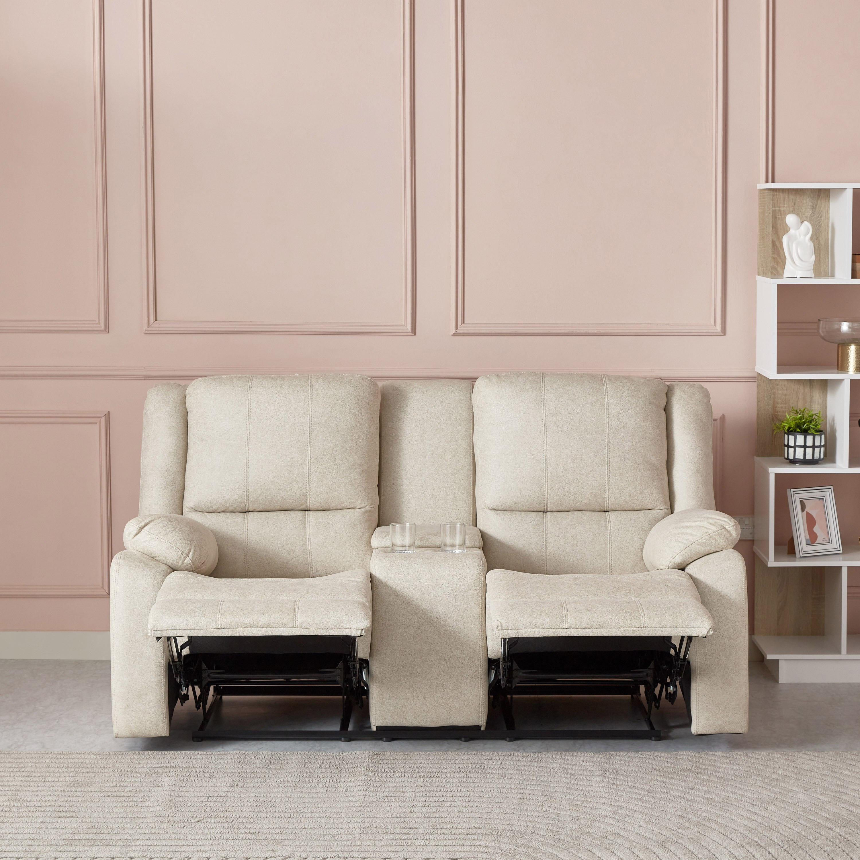 Larson 2-Seater Leather-Look Fabric Recliner Sofa with Console-hbxlivingroom-sofasandarmchairs-sofas-image-5