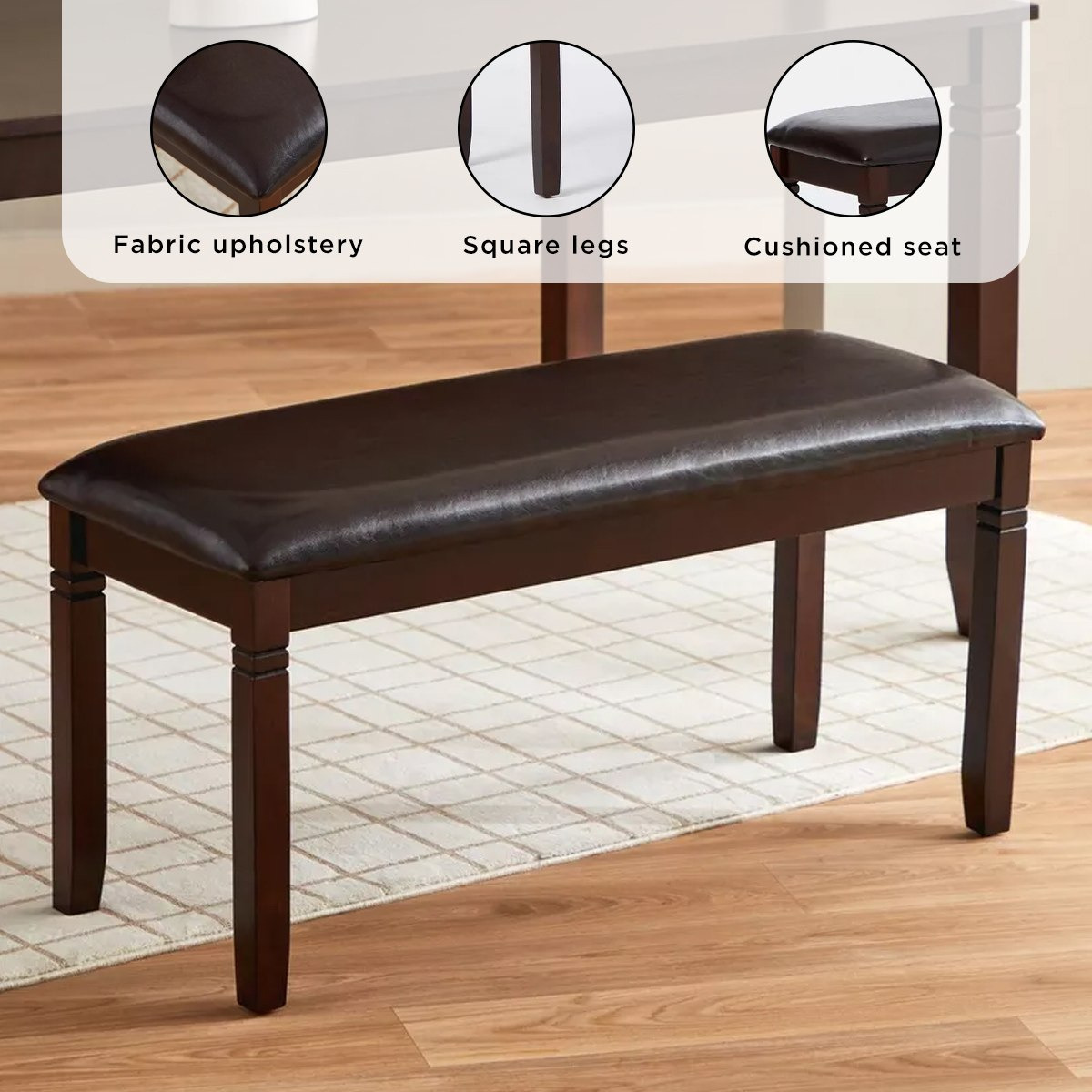 طقم سفرة 6 مقاعد مع مقعد بنش من إليوت-hbxfurniture-diningtablesandsets-diningsets-sixseater-image-7