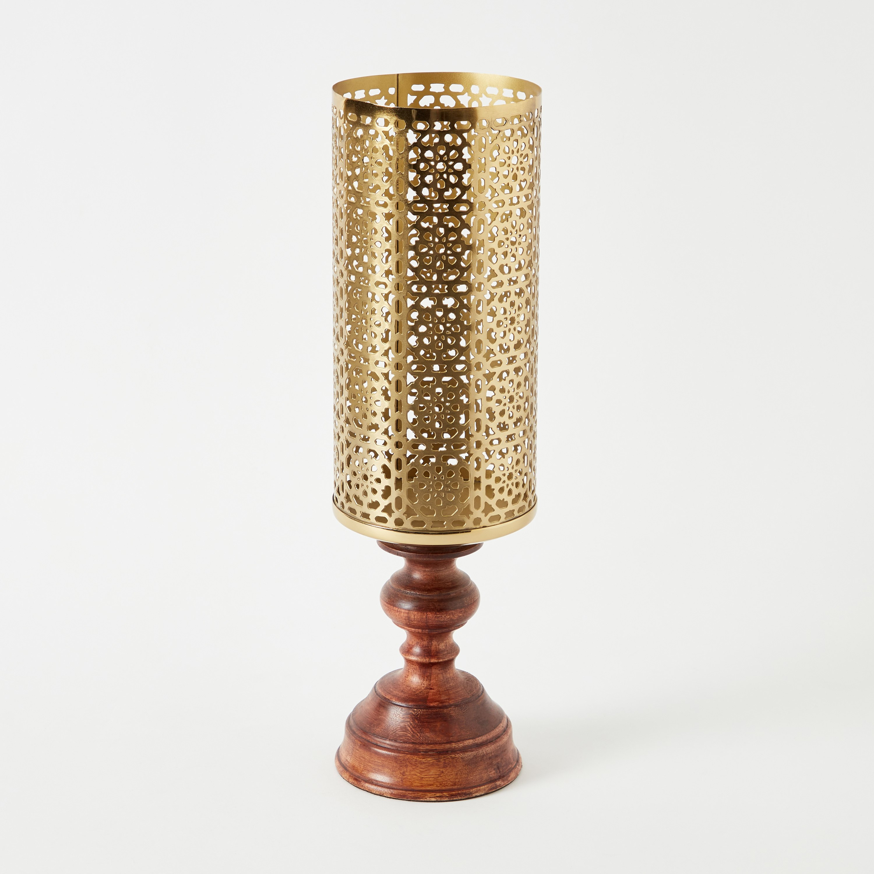 حامل شموع هوريكين جالي معدني من أروى - 14x14x45 سم-hbxlivingroom-decorandaccessories-candleholders-image-6