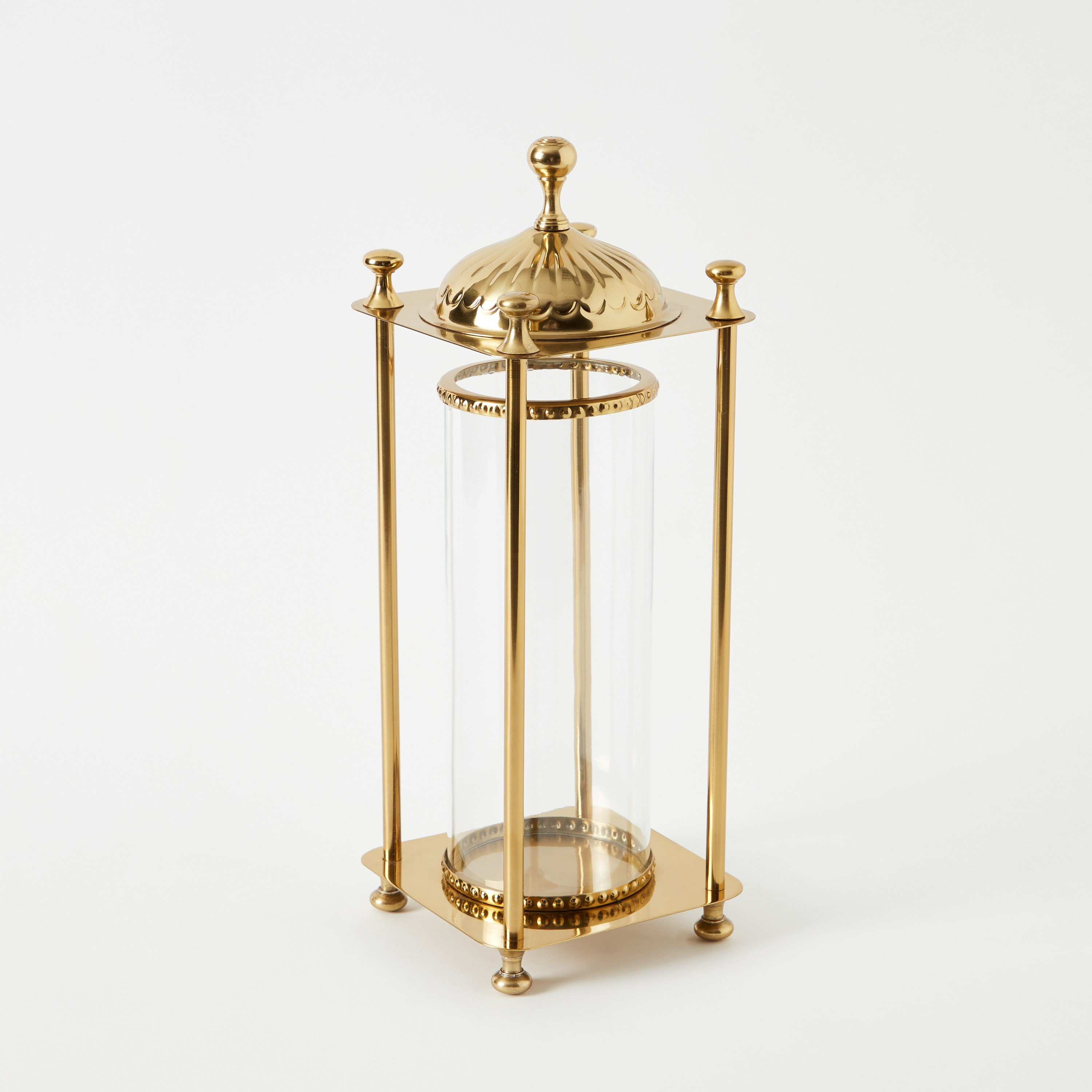 فانوس معدن بقبة زجاج من أروى - 15.5x15.5x43 سم-hbxdecorandfurnishings-homeaccessories-lanterns-image-6