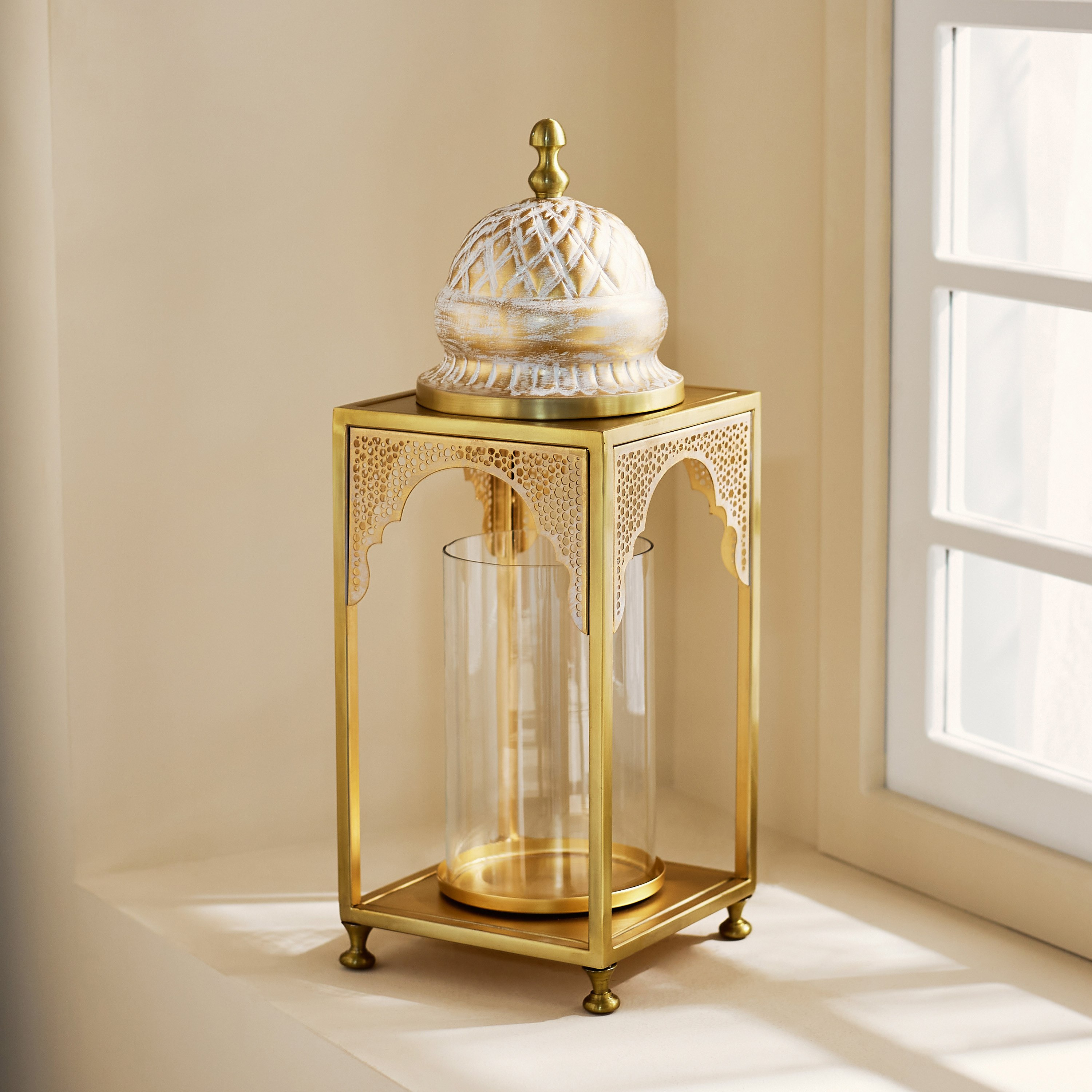 فانوس معدن أسطواني من أروى - 18x18x48 سم-PROMO_HB_AE_B1G1_250925-image-1