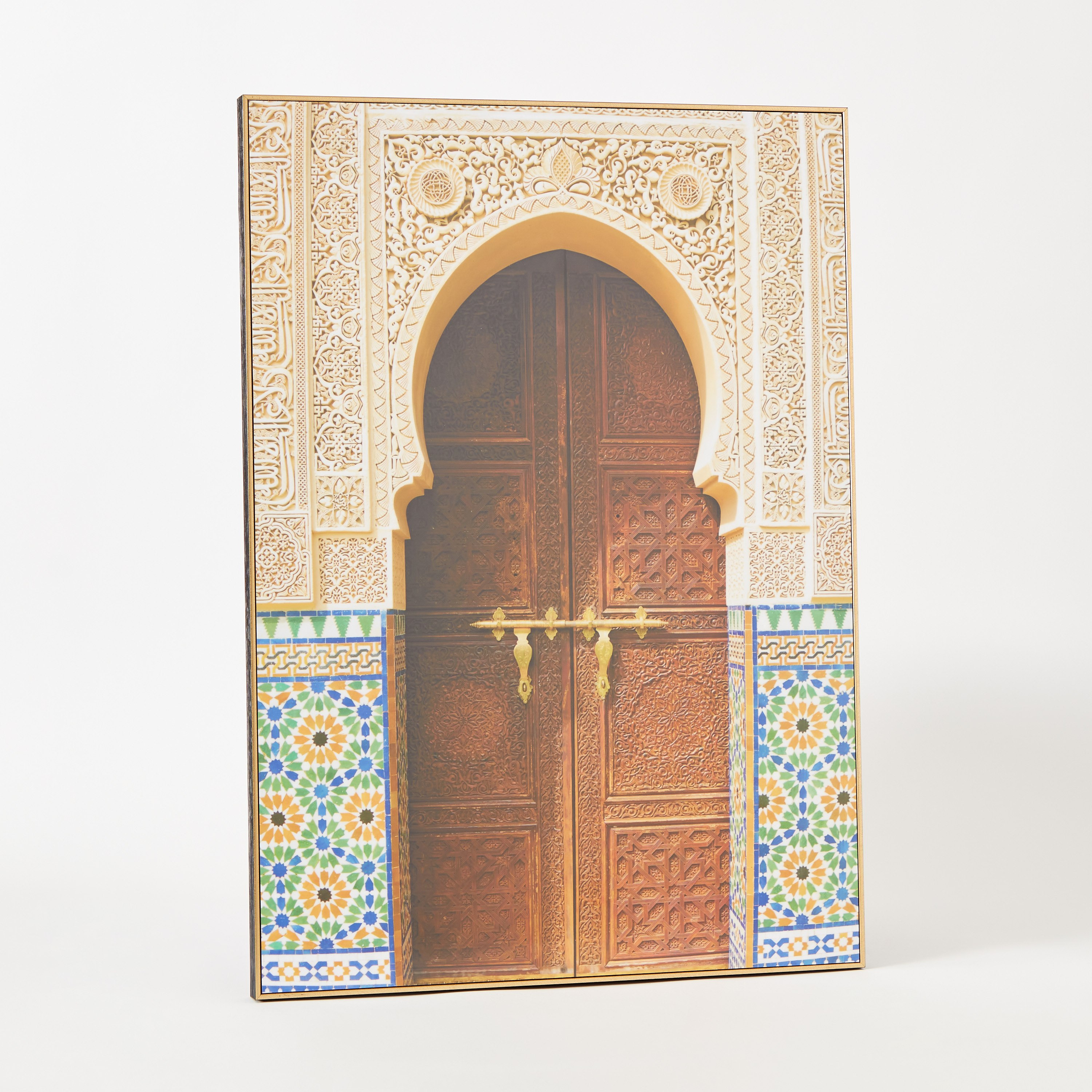 زينة حائط مؤطرة لامعة بطبعات باب وقفل من زينب - 50x70x2.5 سم-hbxhomeware-hbxdecorandfurnishings-image-5