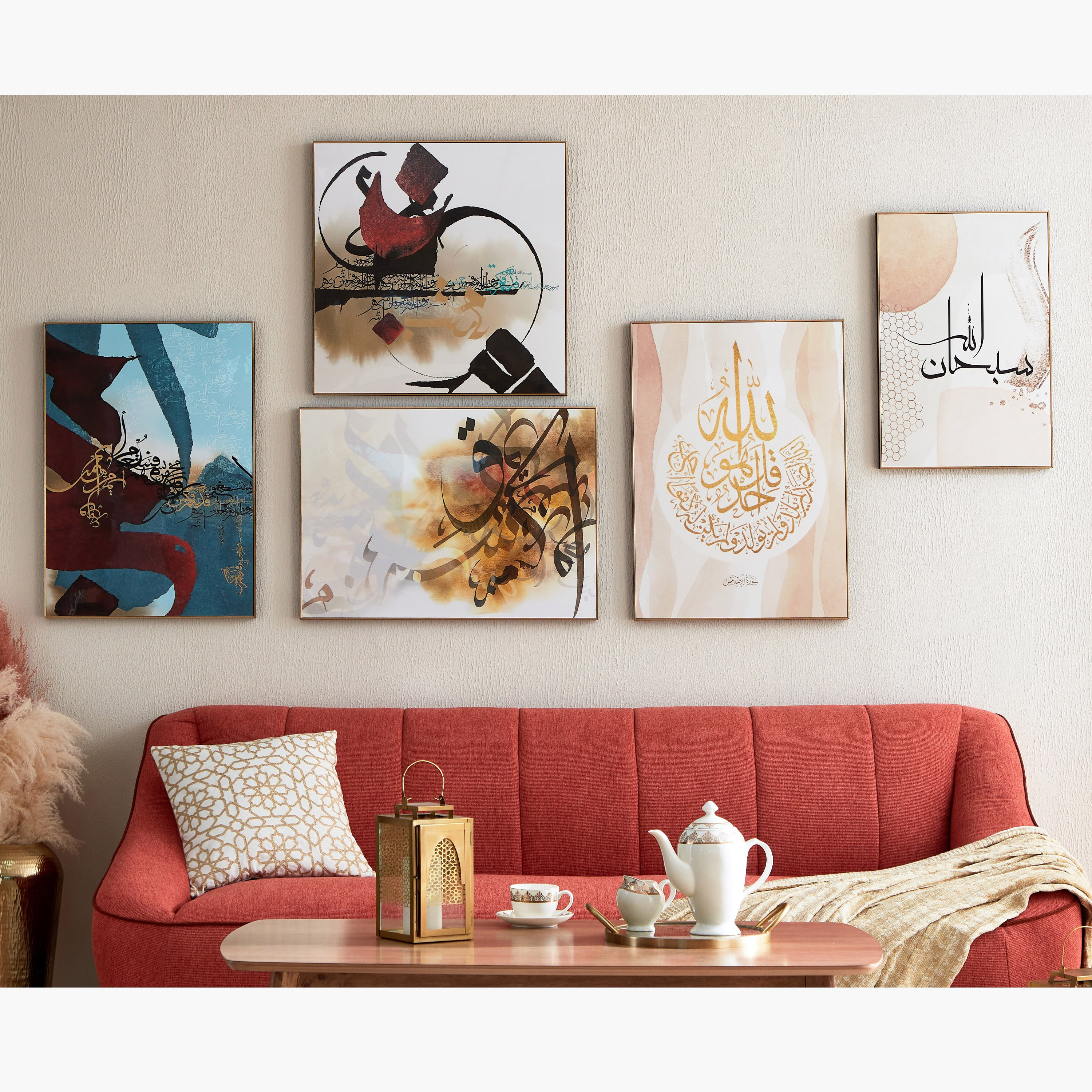 Zainab Calligraphy Abstract Framed Picture in Glossy Surface - 60x60x2.5 cm-PROMO_HB_AE_B1G1_250925-image-4
