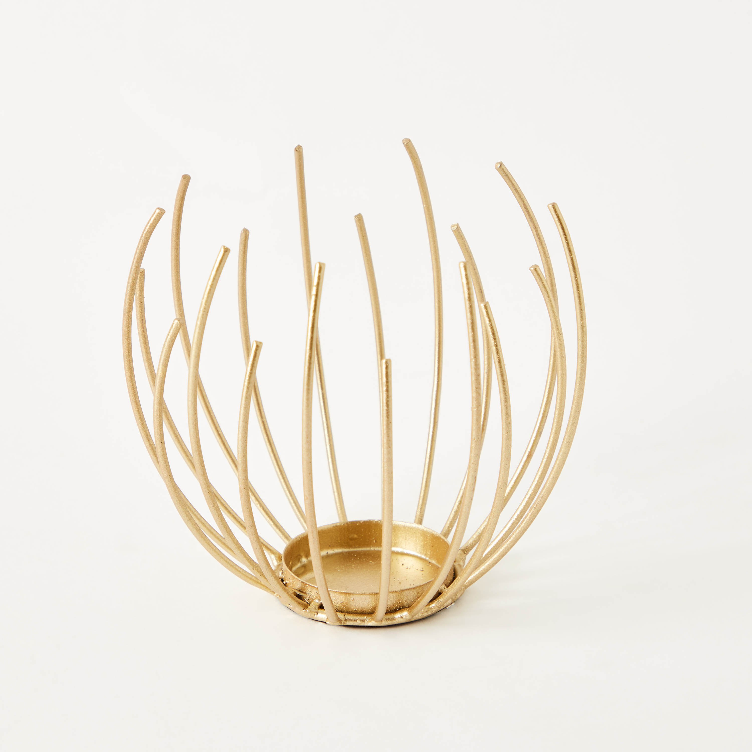 حامل شموع صغيرة معدني بتصميم أوراق شجر من إسكو - 13x13x12 سم-hbxlivingroom-decorandaccessories-candleholders-image-5