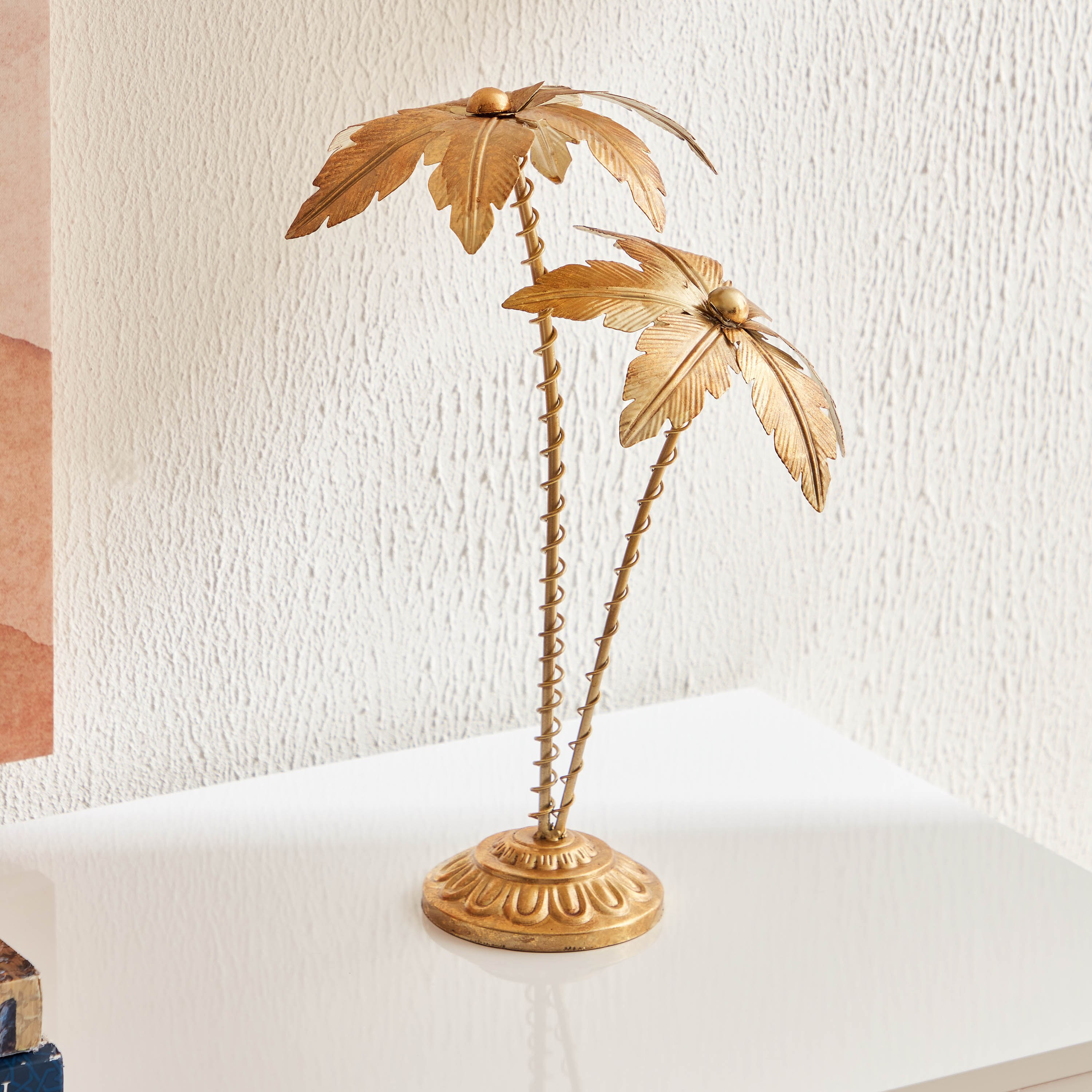 تحفة ديكور معدني بتصميم نخلة من إسكو - 24x17x41 سم-hbxhomeware-homedecor-figurinesandornaments-image-2
