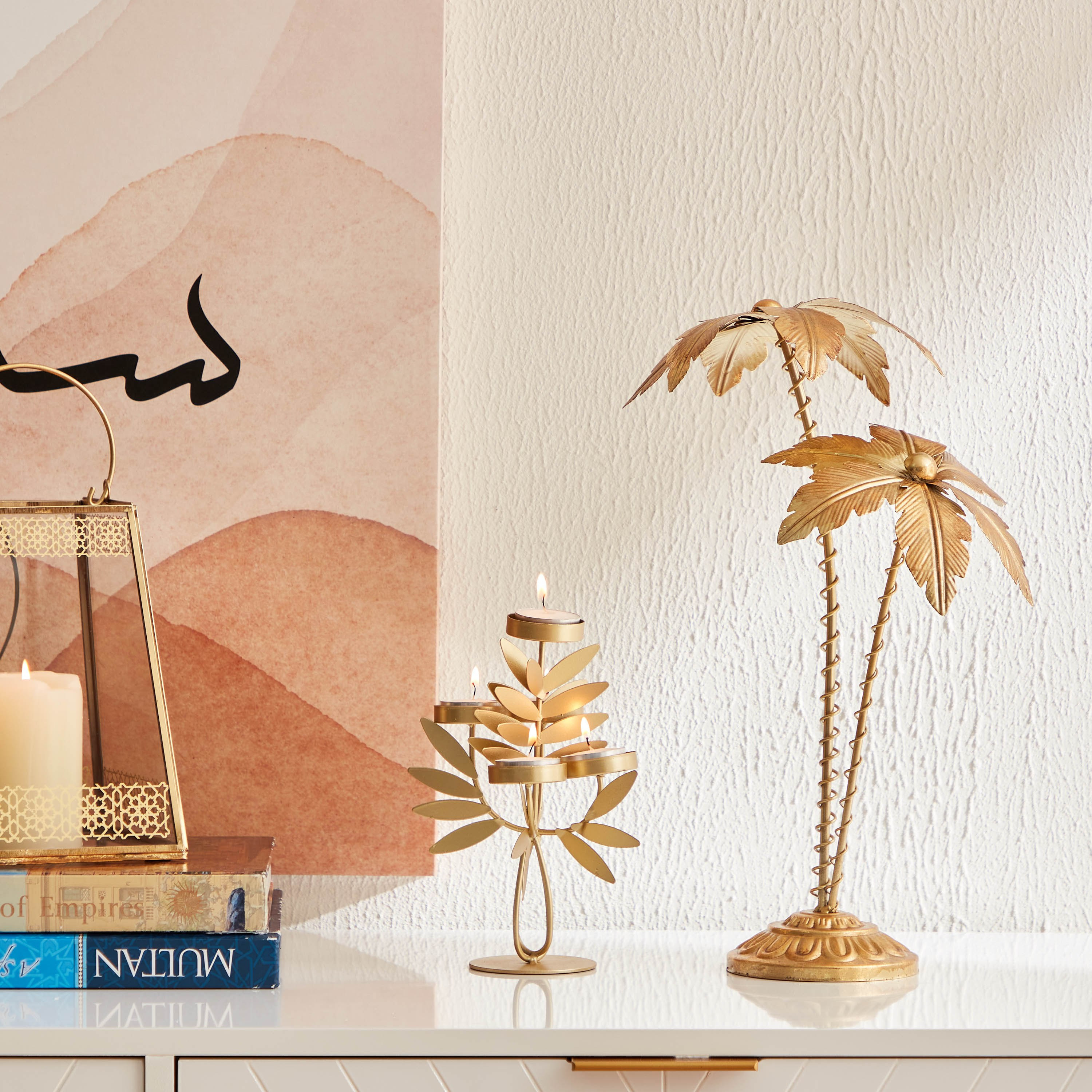 تحفة ديكور معدني بتصميم نخلة من إسكو - 24x17x41 سم-hbxhomeware-homedecor-figurinesandornaments-image-5