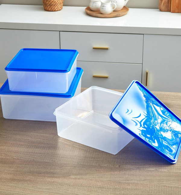 Cosmoplast Container Box Buy Cosmoplast 3-Piece Food Container with Lids Set Online in UAE | Homebox