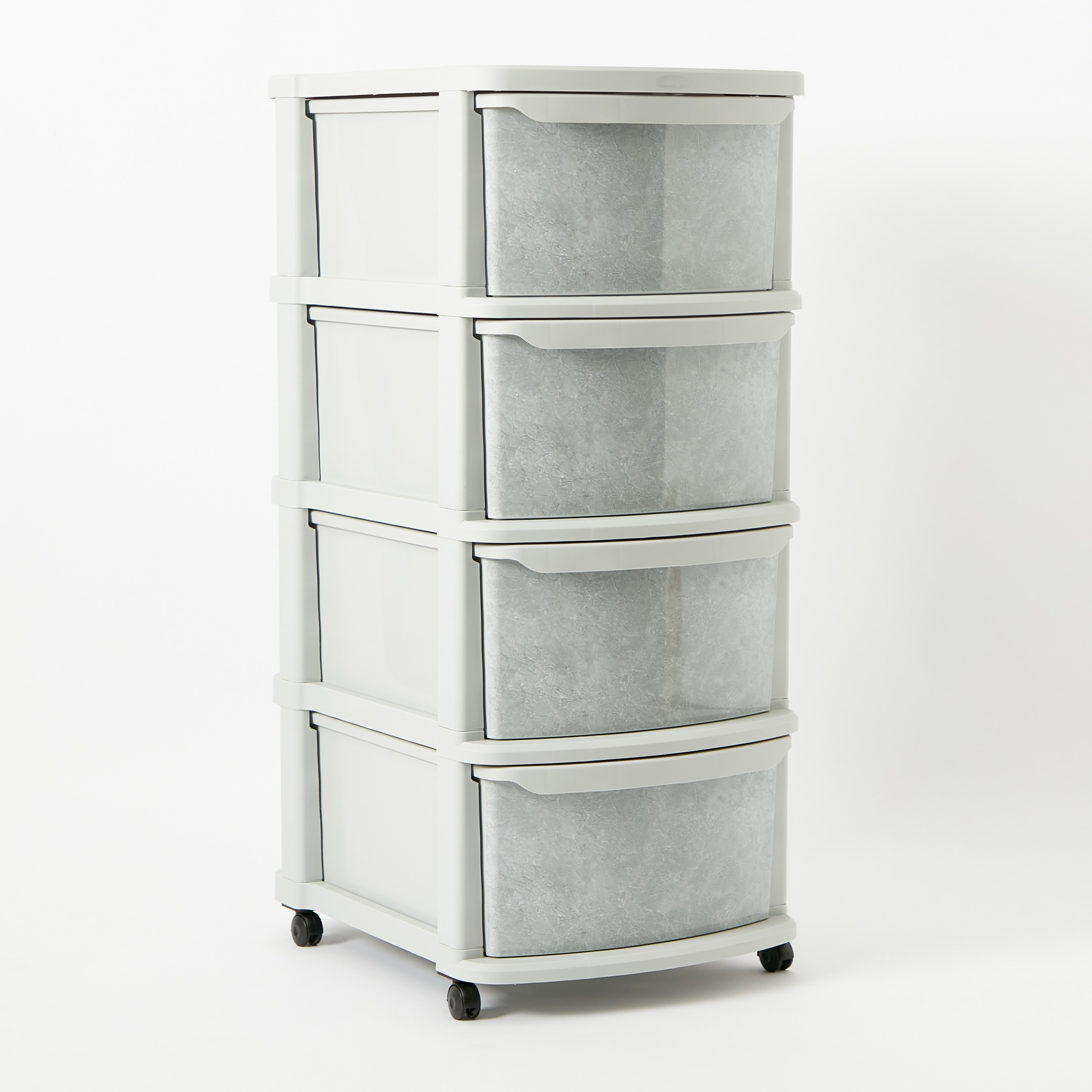 Cosmoplast 4-Tier Multipurpose Storage Cabinet with Wheels - 52x42x96 cm-hbxdecorandfurnishings-homeaccessories-storage-image-6