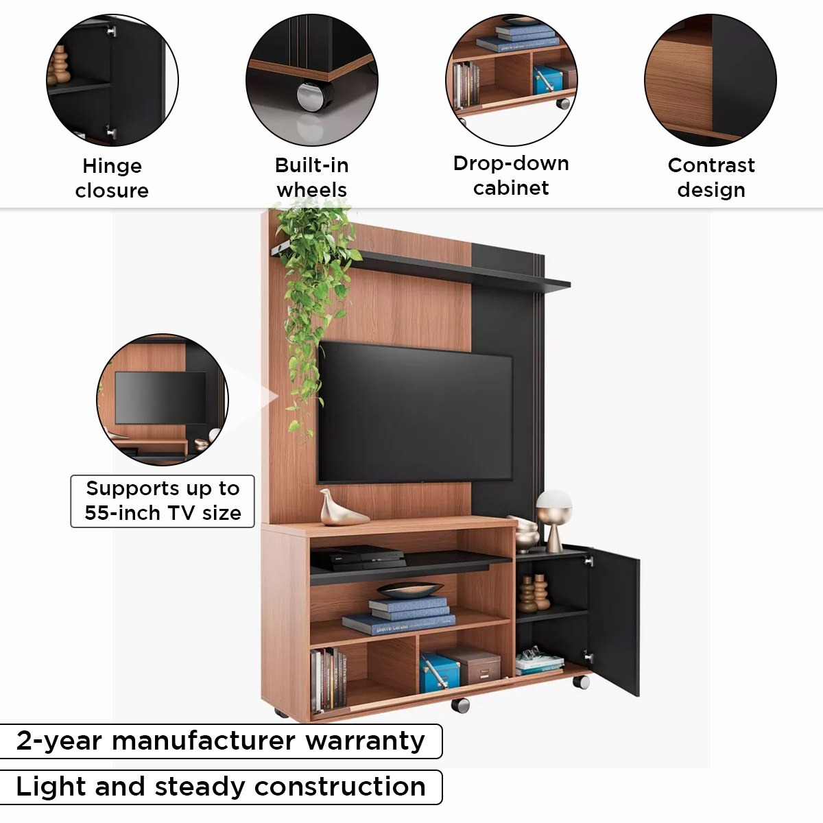Eureka Wall Unit for TVs up to 55 inches-hbxlivingroom-mediaunitsandstorage-wallunits-image-5