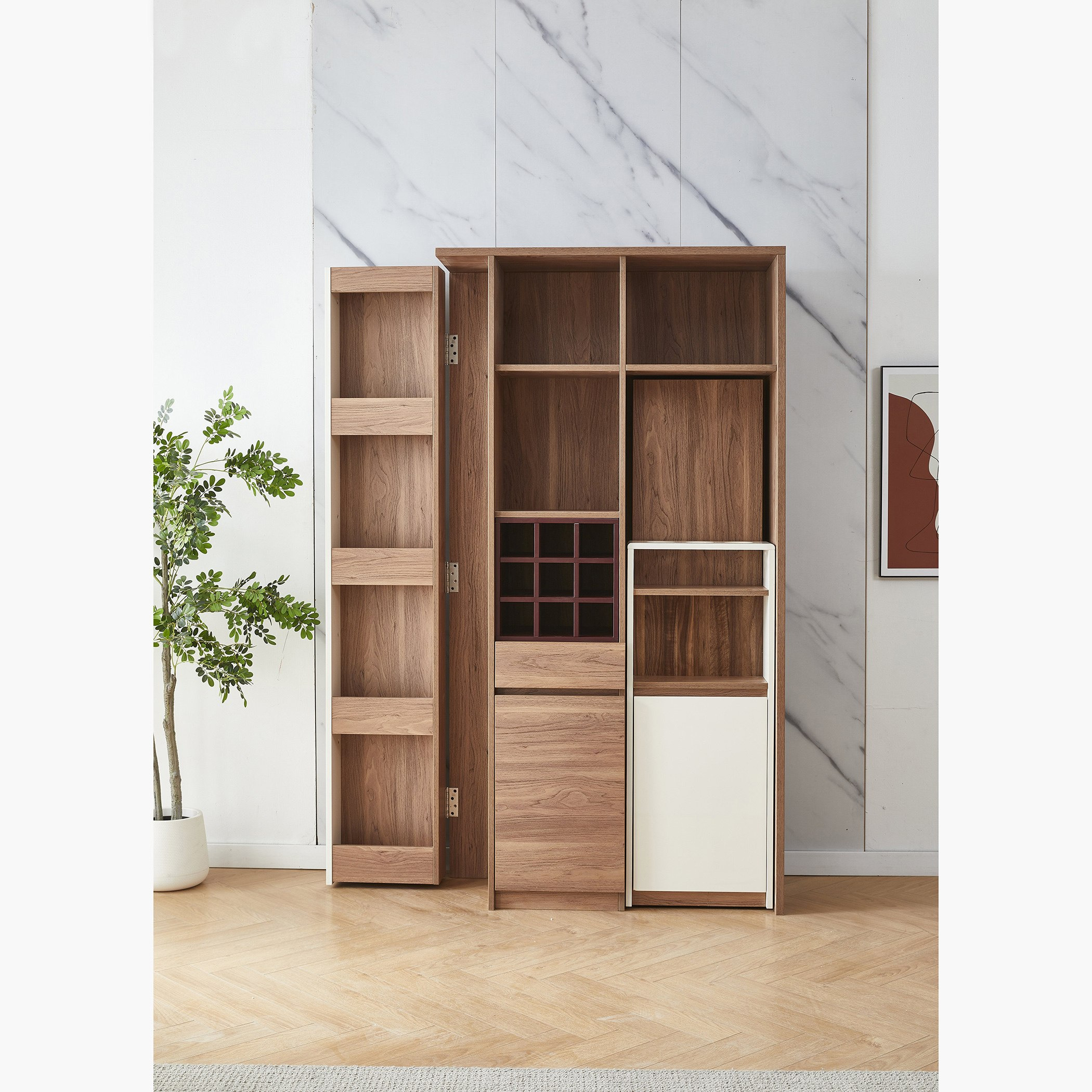 خزانة مشروبات دوارة من ألدرين-hbxfurniture-diningroom-barcountersandbarstools-image-5