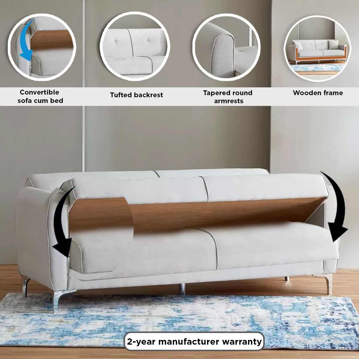 Tampa 3-Seater Fabric Sofa Bed with Storage and 2 Cushions-hbxlivingroom-sofasandarmchairs-sofas-image-6