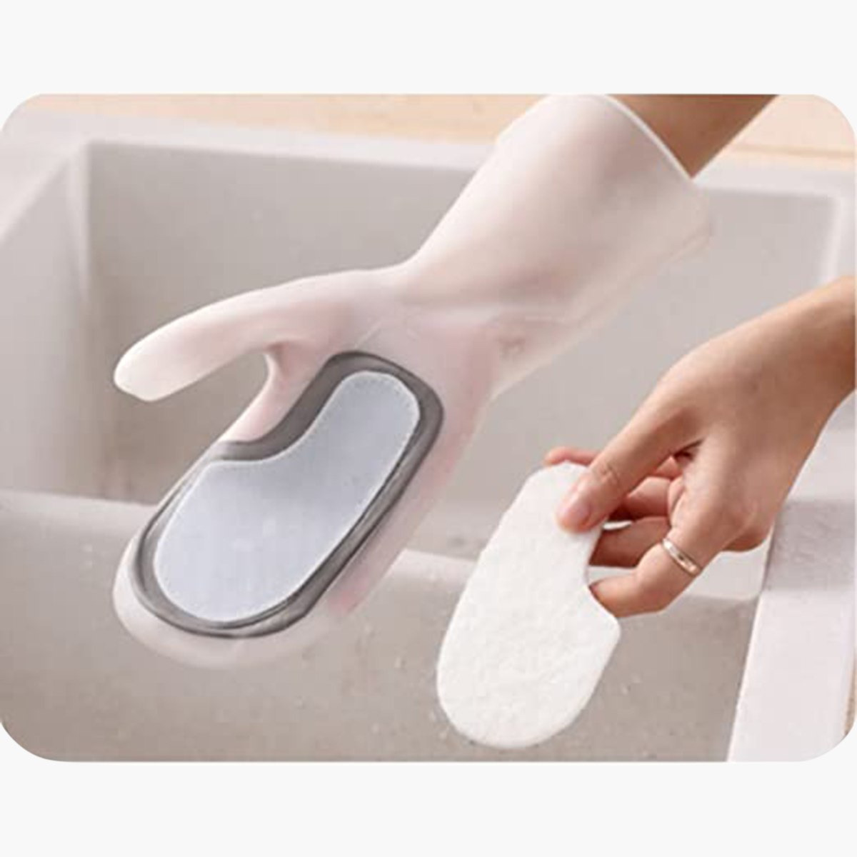 Neo 2-Piece Silicone Cleaning Gloves Set - 3x5.5x7 cm-hbxkitchen-kitchenware-kitchenaccessories-image-2