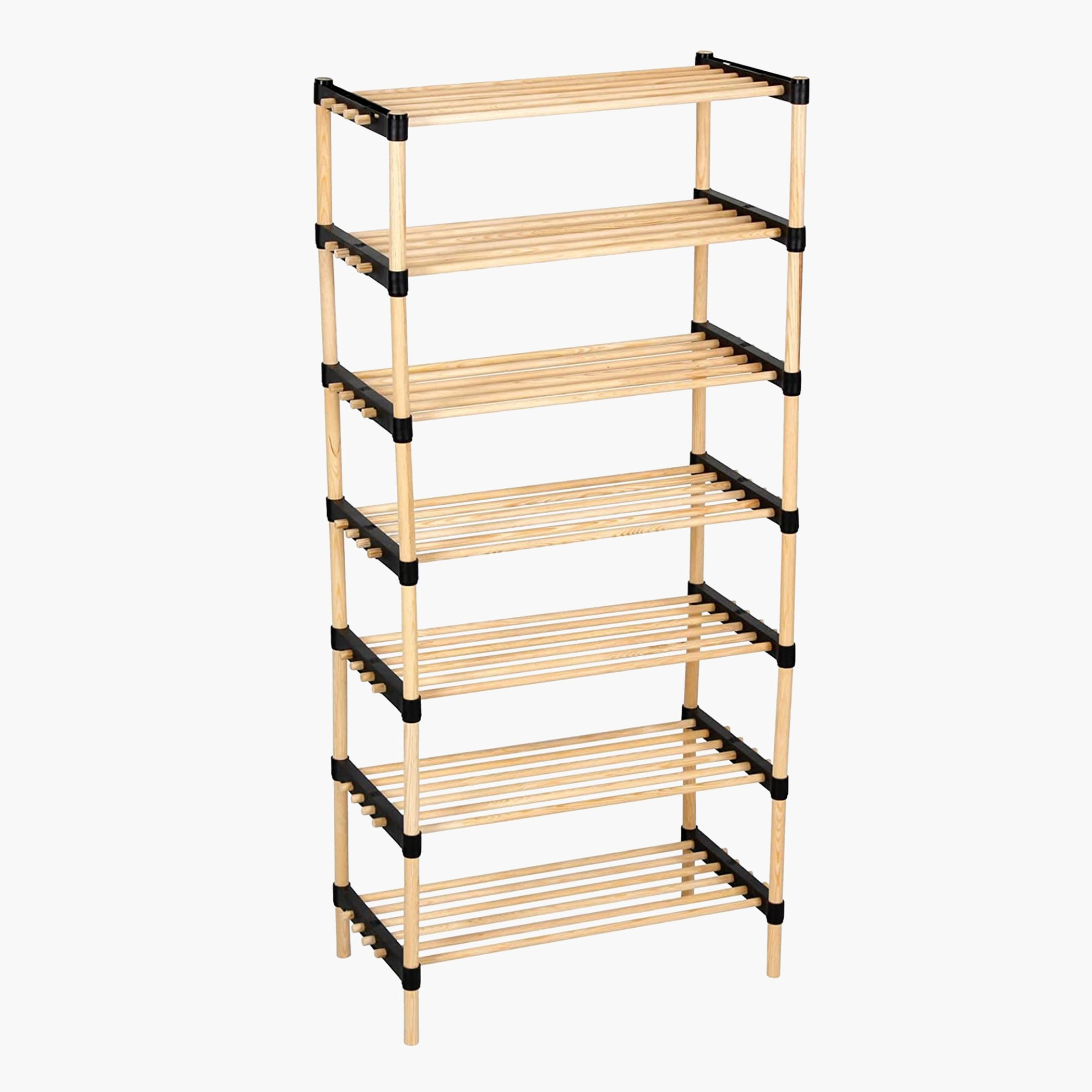 وحدة رف خيزران متعدد الاستخدامات بـ7 طوابق من نيو - 29x60x15.5 سم-hbxhomeware-hbxbathroom-image-3