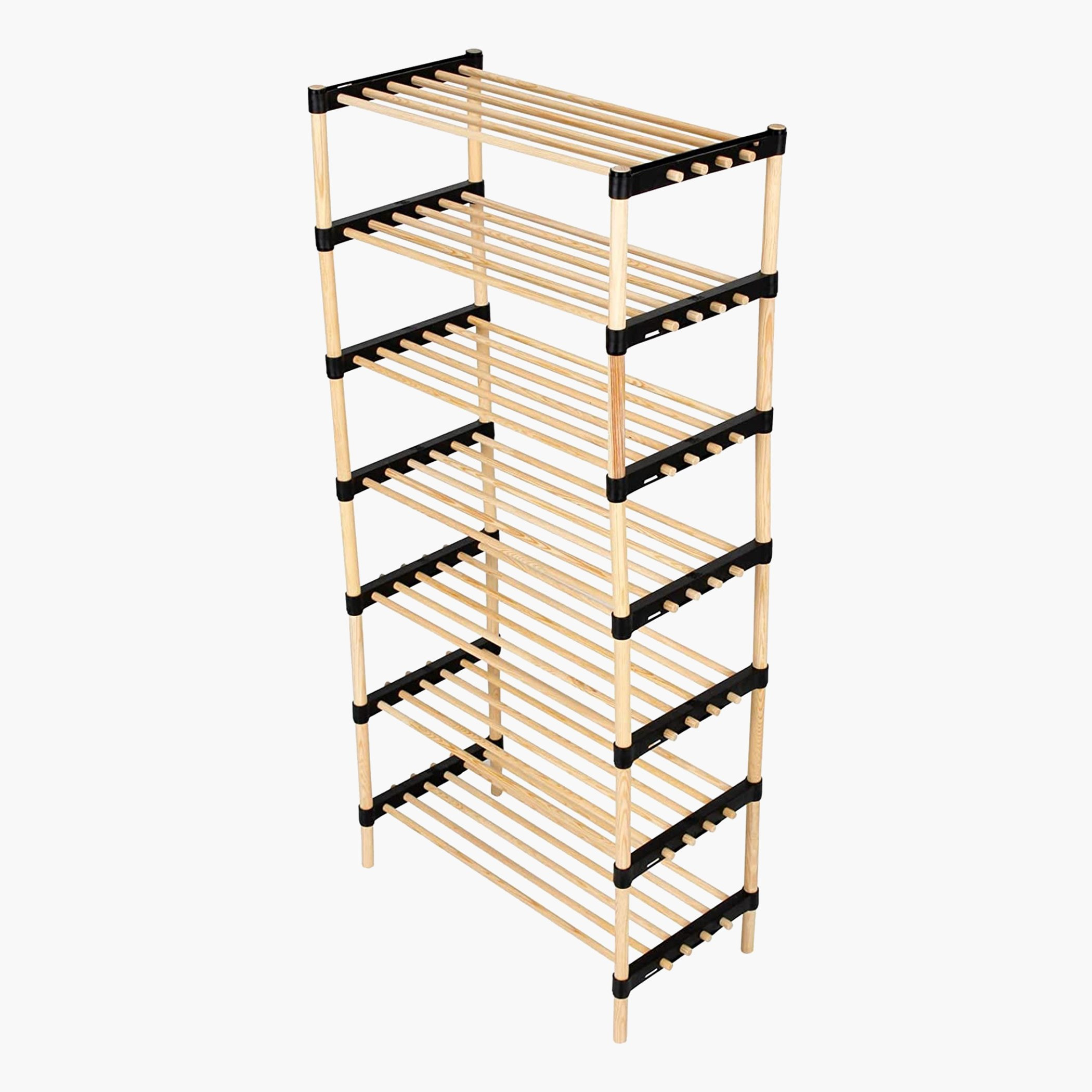 وحدة رف خيزران متعدد الاستخدامات بـ7 طوابق من نيو - 29x60x15.5 سم-hbxhomeware-hbxbathroom-image-4