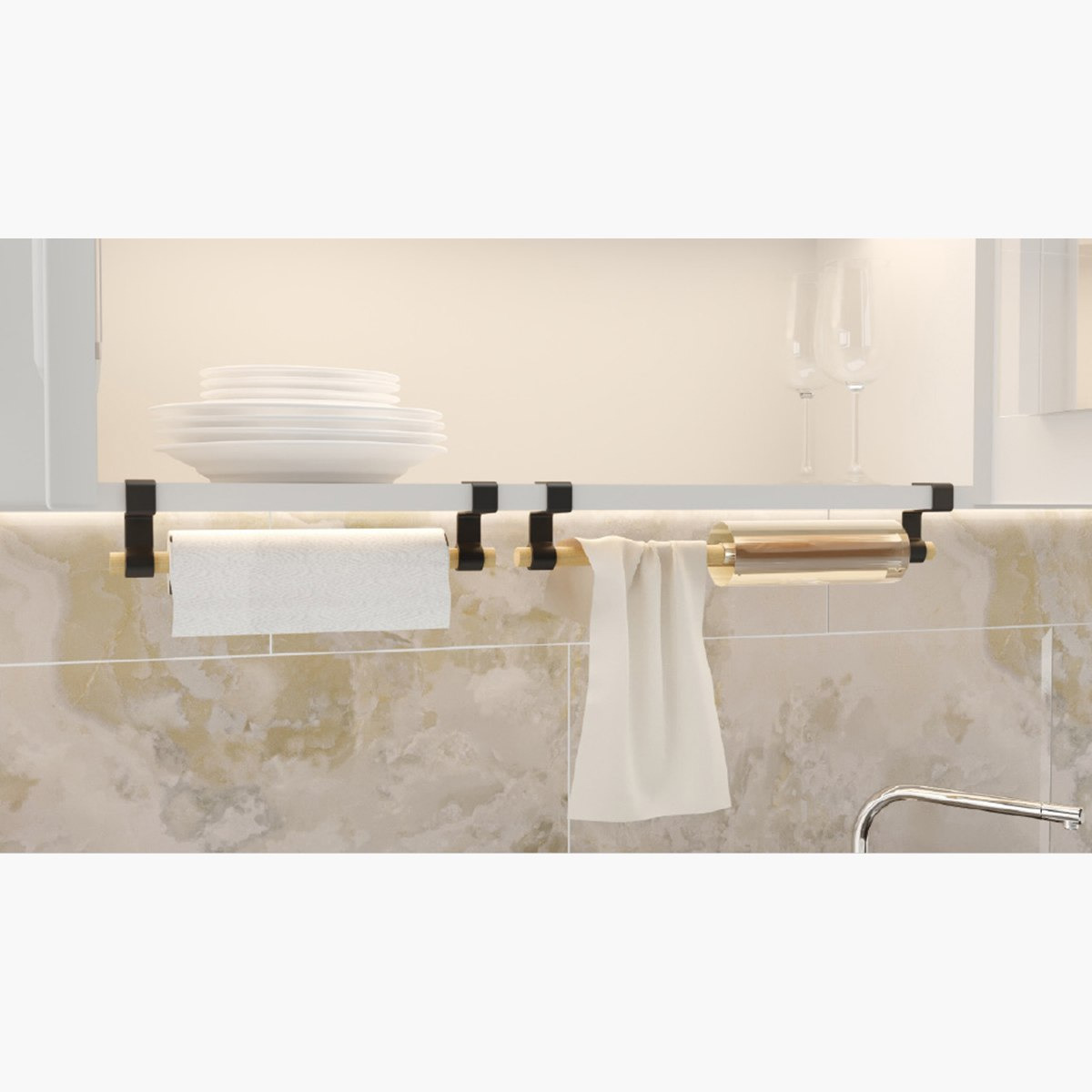 Neo Seawood Bamboo Multipurpose Hanger - Set of 2-hbxhomeware-hbxkitchen-image-1