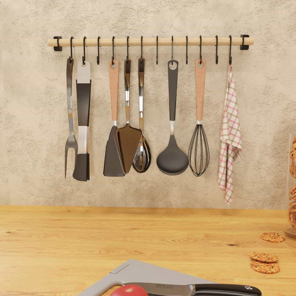 علاقة متعددة الاستخدامات خيزران خشب البحر من نيو - 60x2.5x5 سم-hbxhomeware-hbxkitchen-image-6