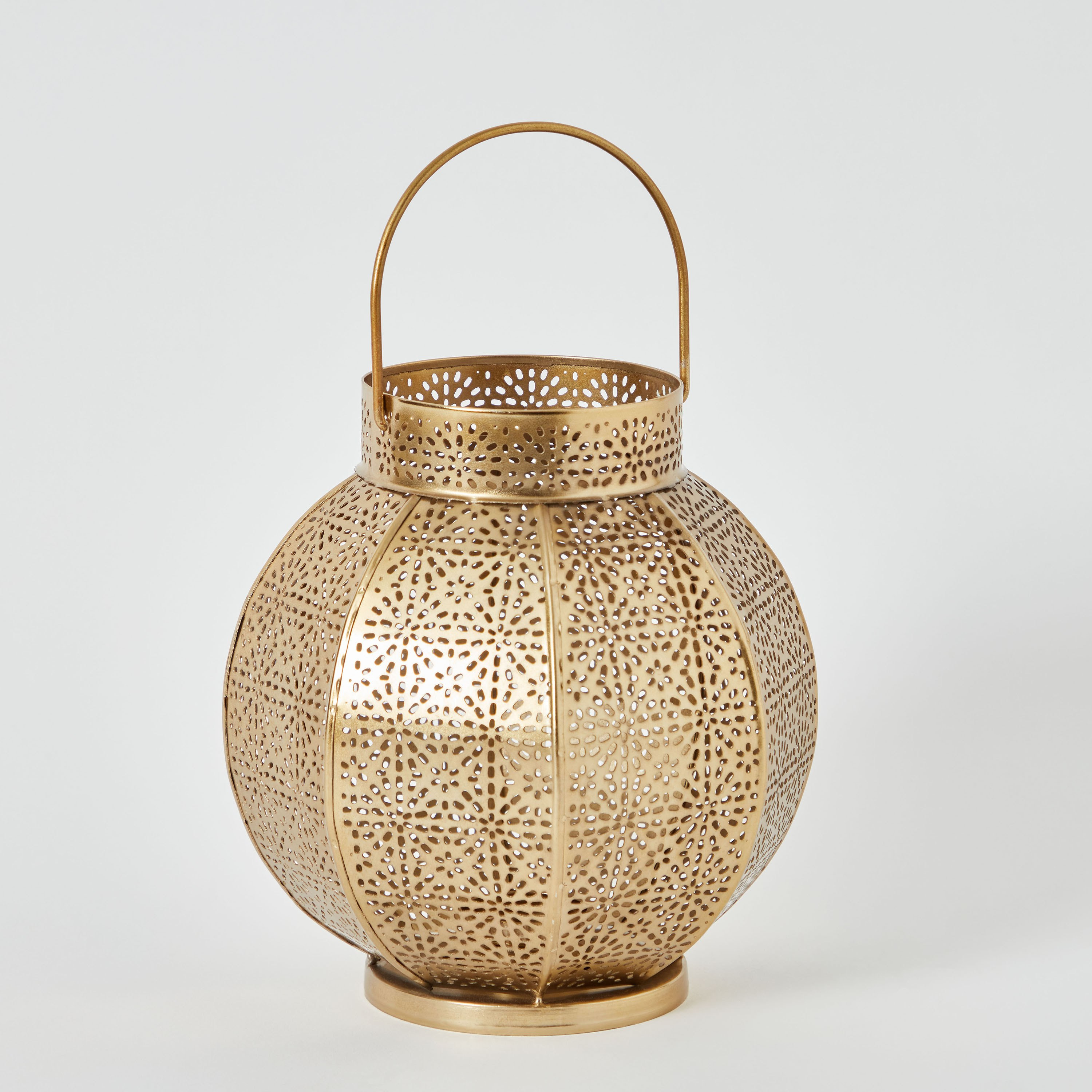 فانوس معدن من أوراف - 17x17x19 سم-hbxdecorandfurnishings-homeaccessories-lanterns-image-7