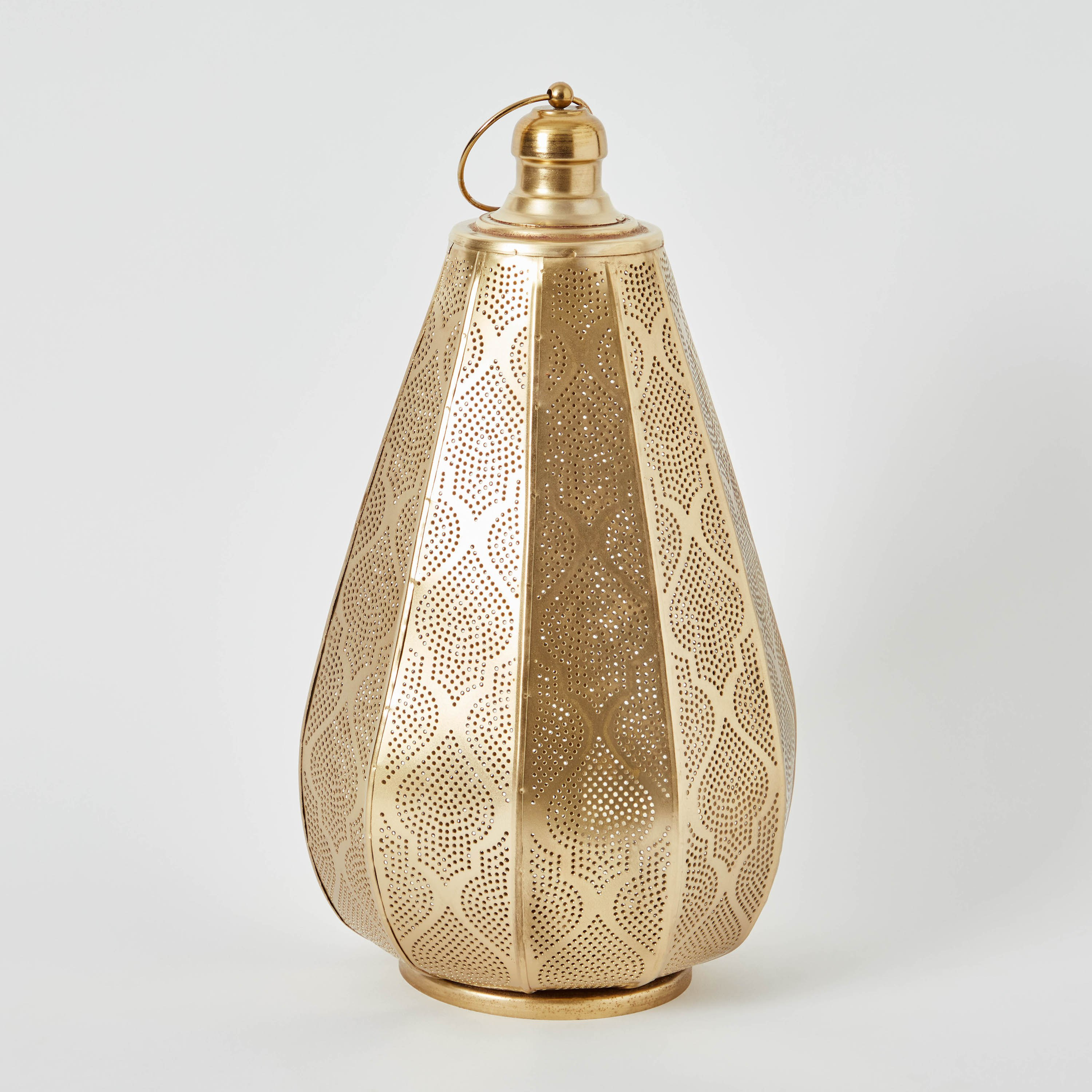 فانوس معدن من أوراف - 20x20x39 سم-hbxdecorandfurnishings-homeaccessories-lanterns-image-7