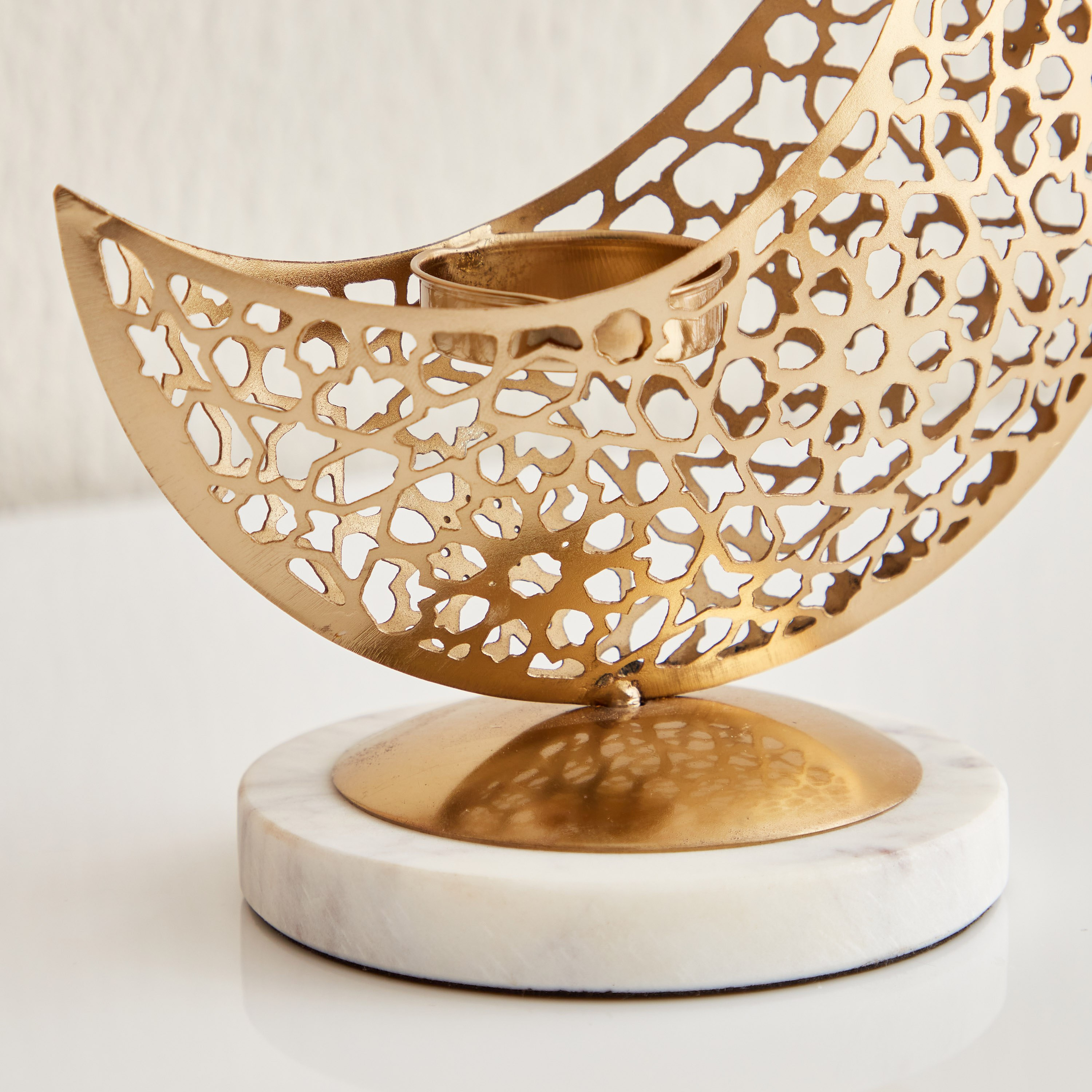حامل شموع صغيرة معدن من اوزاري - 16x11x19 سم-hbxlivingroom-decorandaccessories-candleholders-image-4