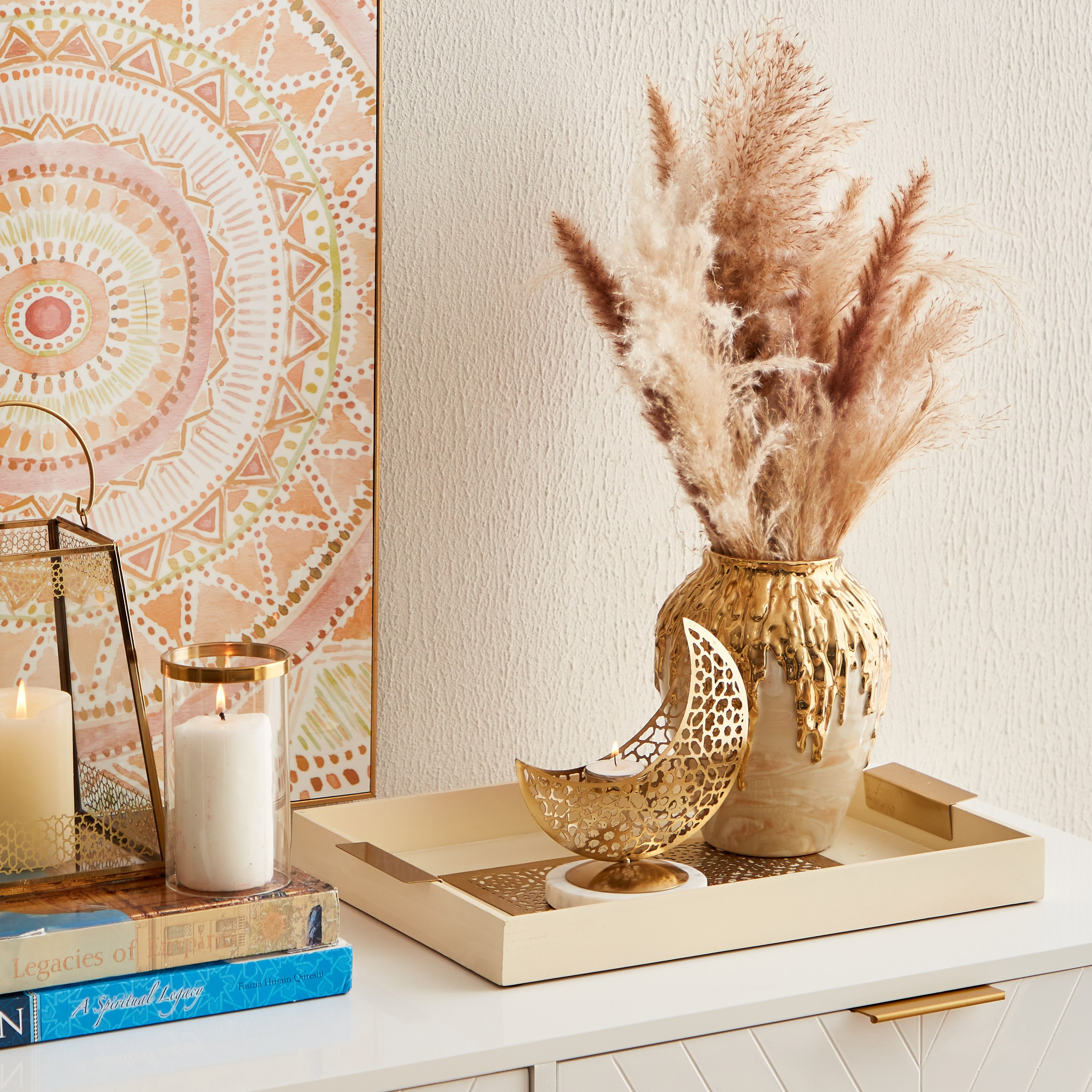 صينيّة خشب ومعدن من زوزاري - 44x29x4.5 سم-PROMO_HB_AE_B1G1_250925-image-5