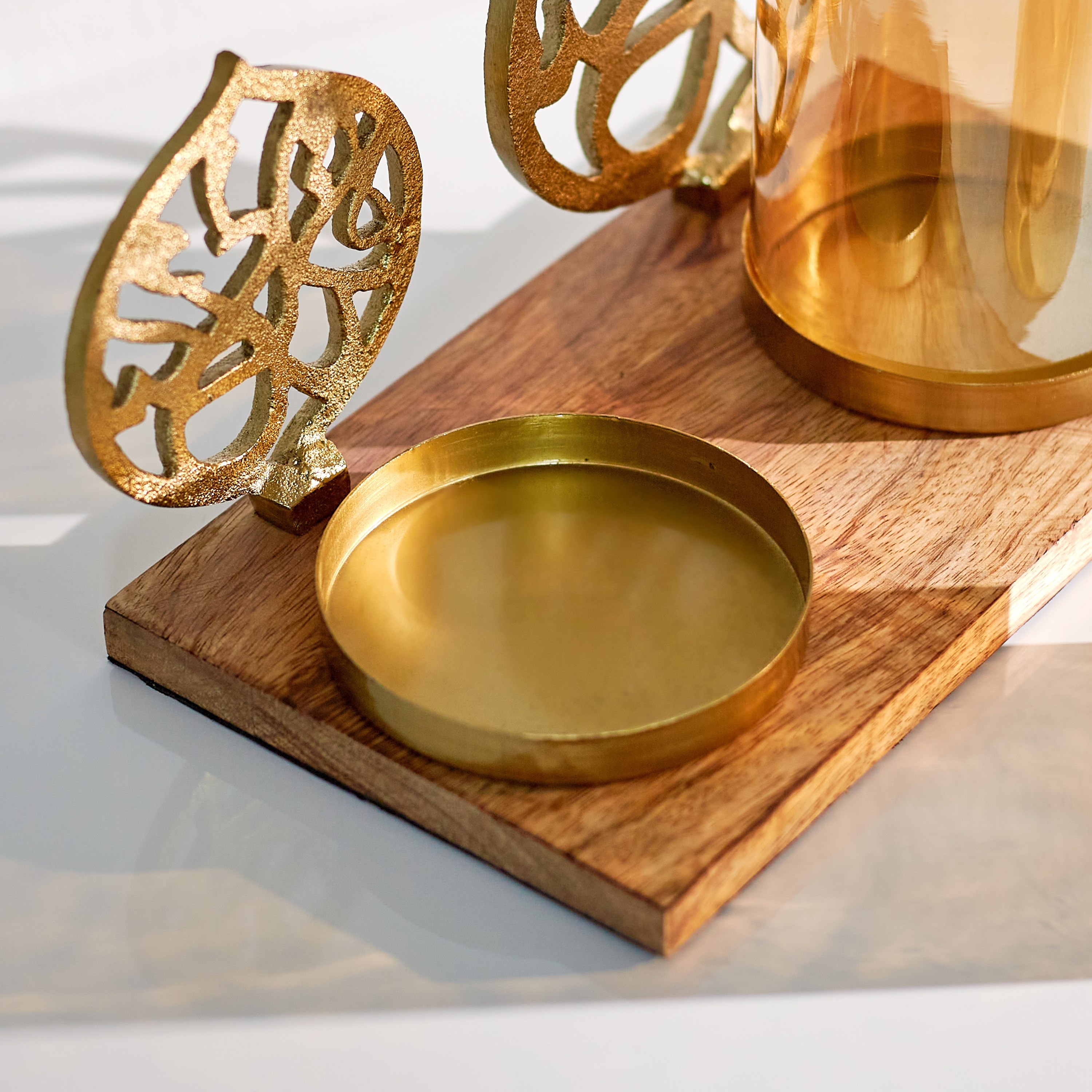 حامل شموع معدن بتصميم خط عربي من أورازي - 26x11x18 سم-hbxlivingroom-decorandaccessories-candleholders-image-4