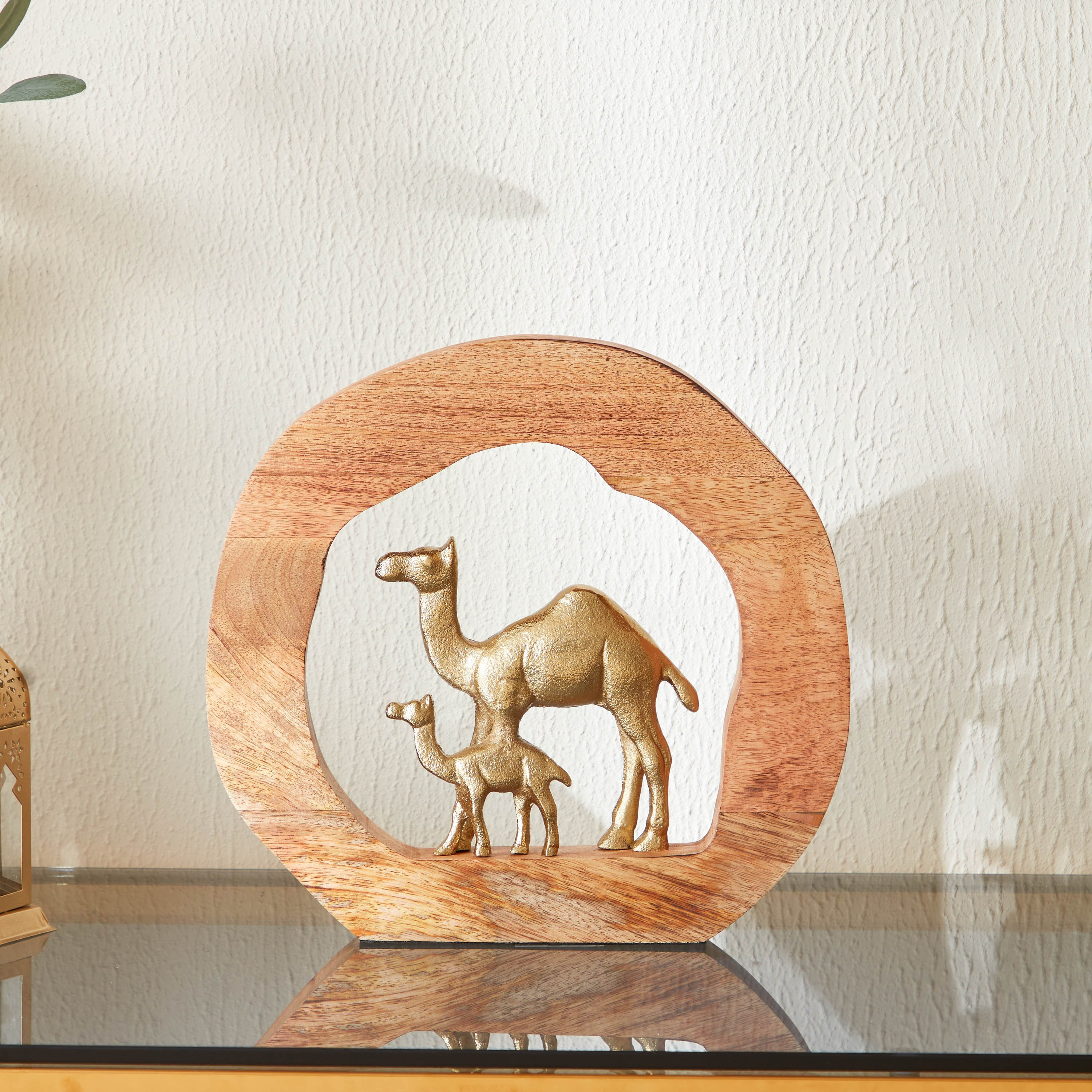 قطعة ديكور معدن بشكل جمل - اورازي - 28x4x28 سم-hbxhomeware-homedecor-figurinesandornaments-image-1