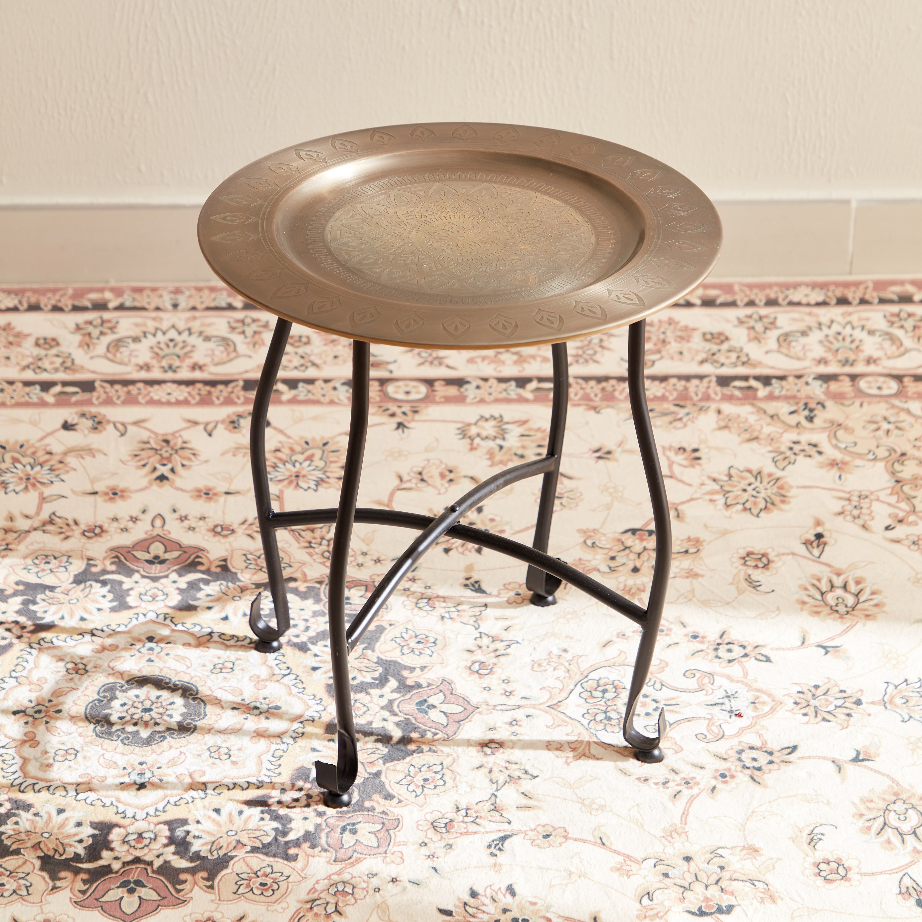 طاولة مغربية معدن من أورازي - 40.5x40.5x44.5 سم-hbxfurniture-livingroom-endtables-image-2