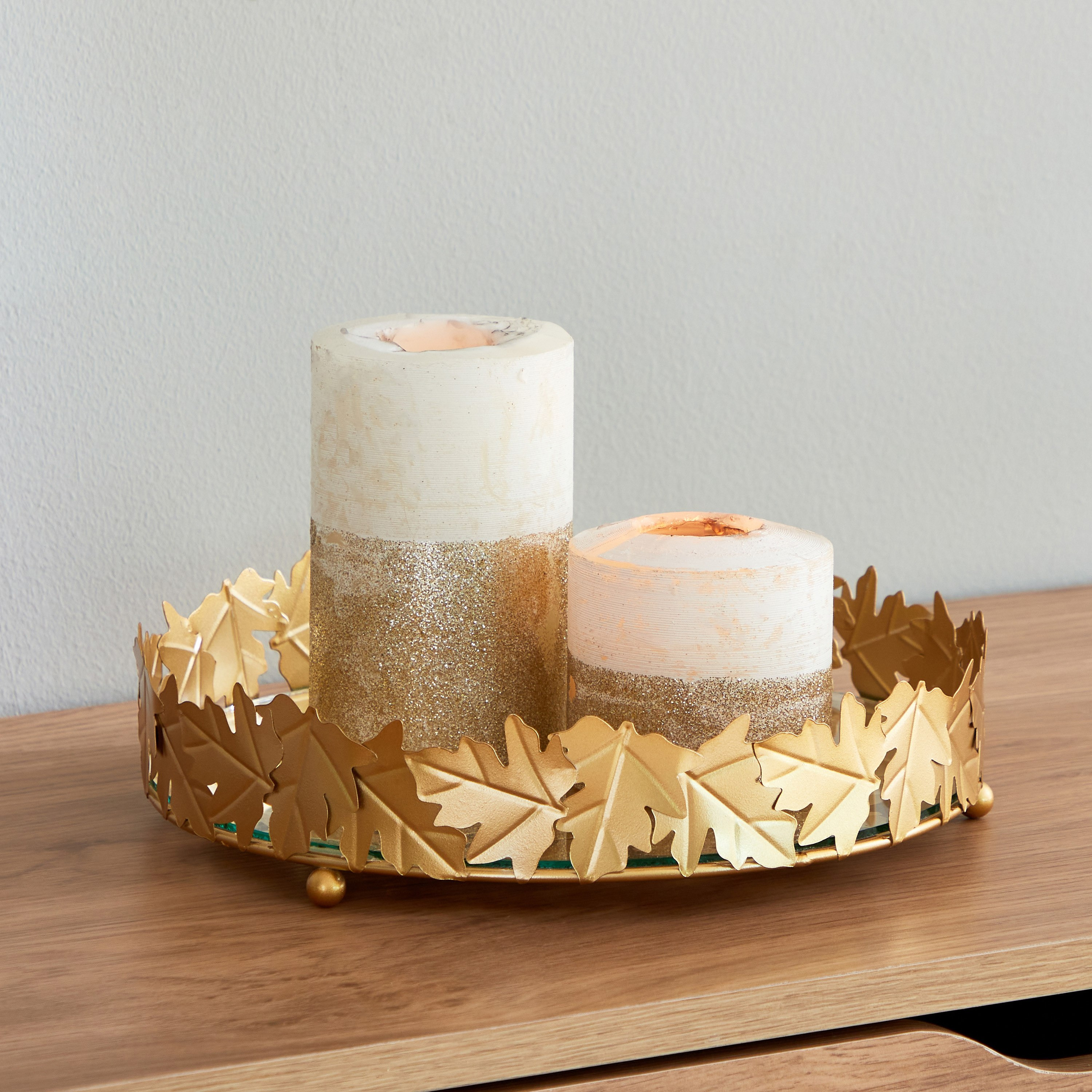 صينية ديكور معدن - جريج بالم - 26x26x6 سم-hbxhomeware-hbxdecorandfurnishings-image-1