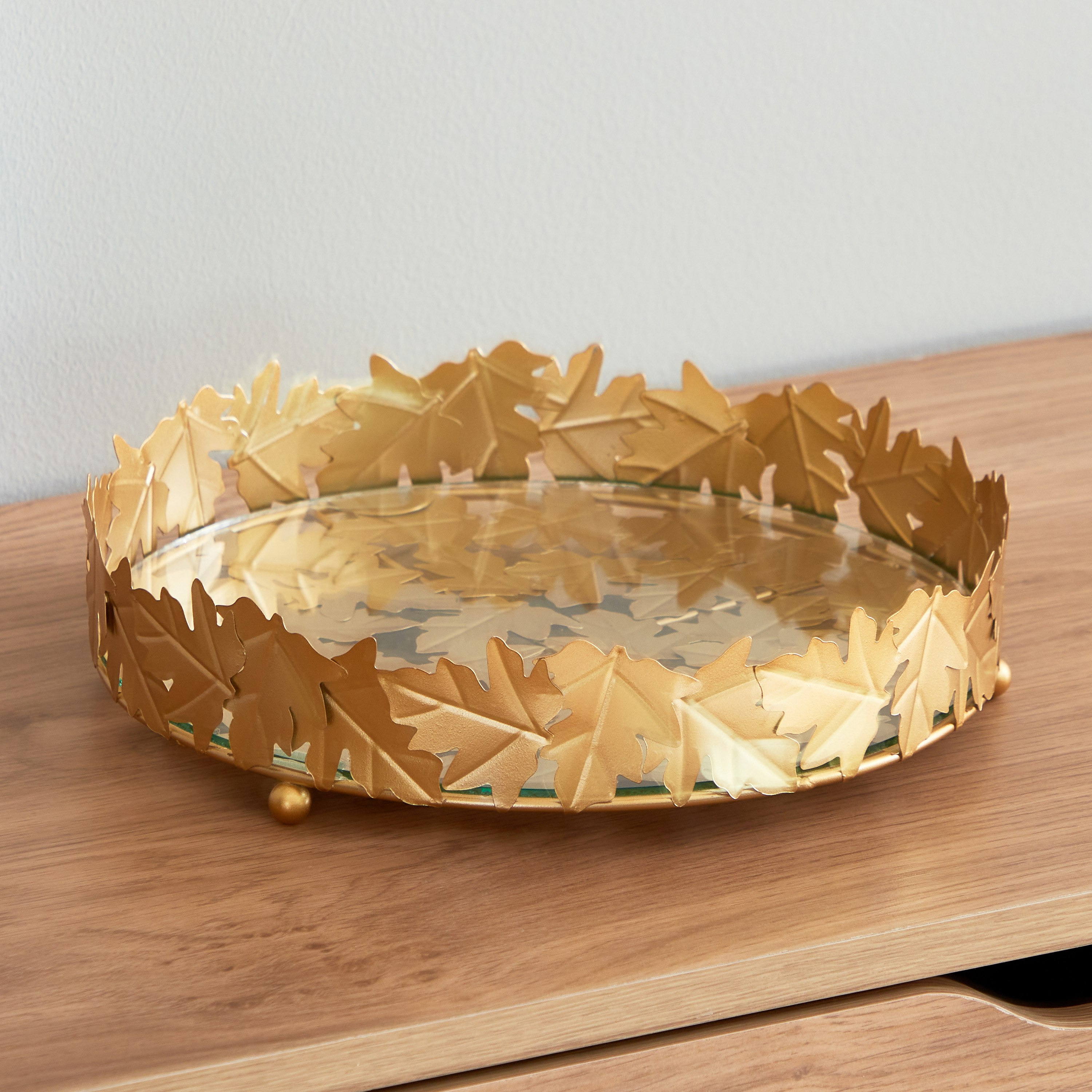 صينية ديكور معدن - جريج بالم - 26x26x6 سم-hbxhomeware-hbxdecorandfurnishings-image-2