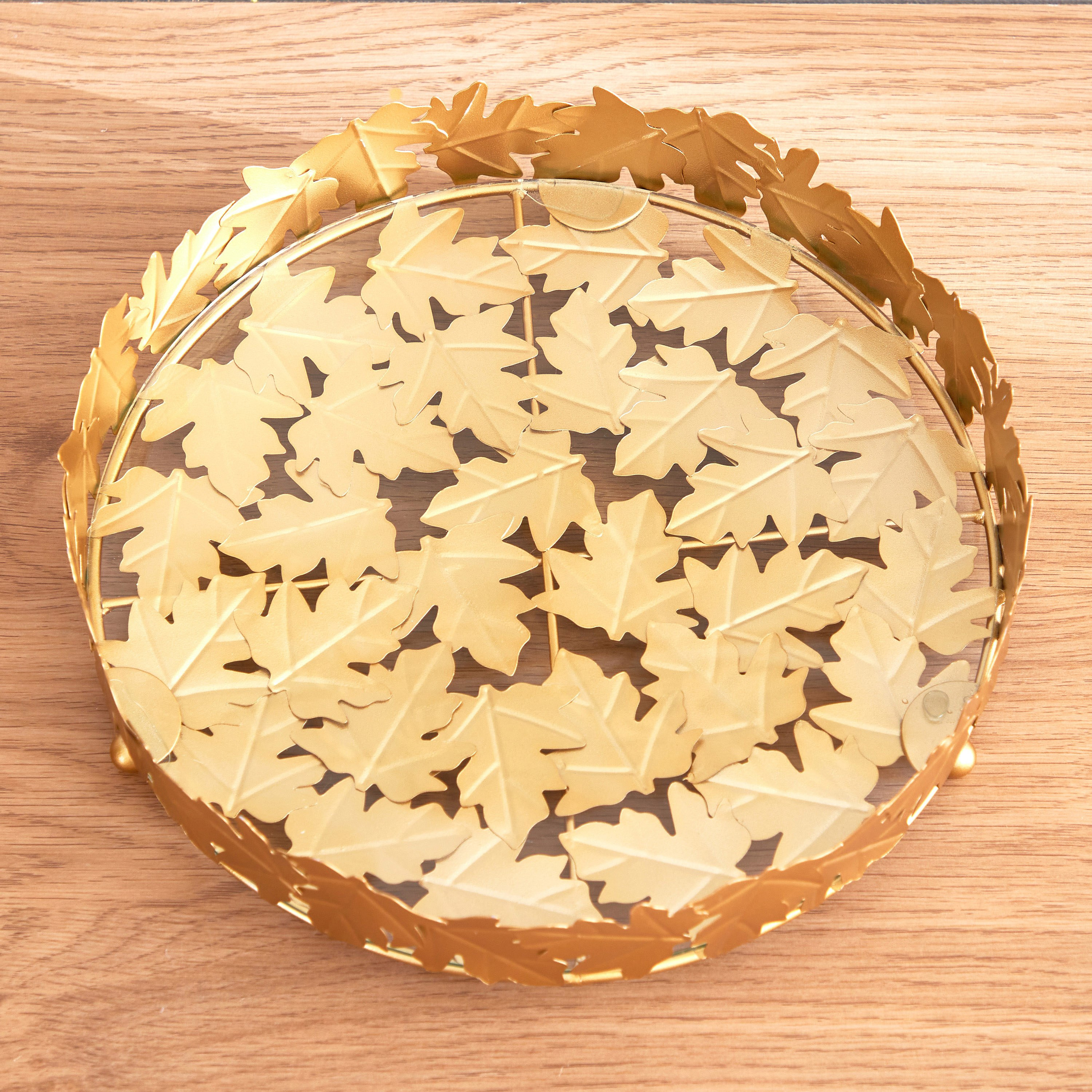 صينية ديكور معدن - جريج بالم - 26x26x6 سم-hbxhomeware-hbxdecorandfurnishings-image-3