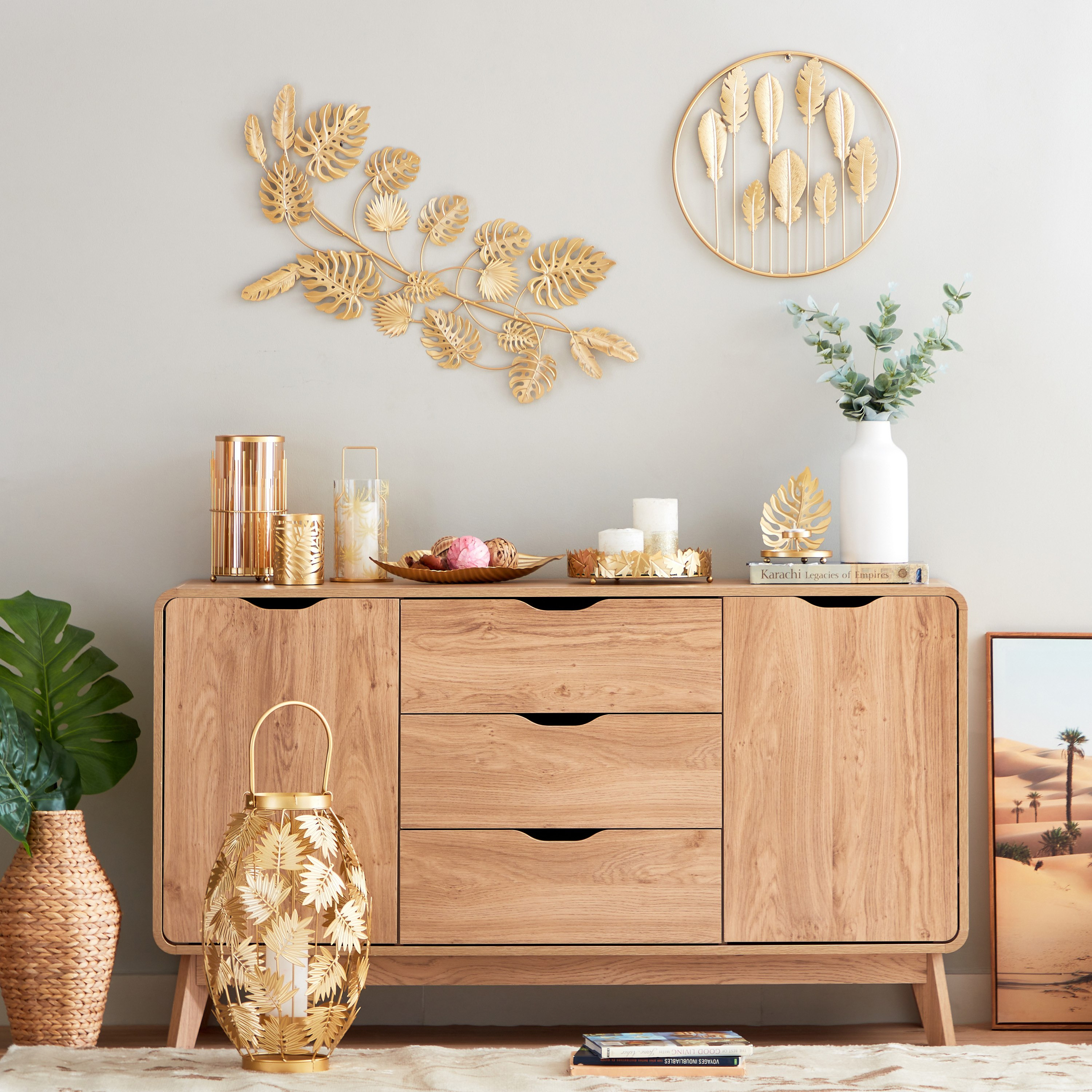 صينية ديكور معدن - جريج بالم - 26x26x6 سم-hbxhomeware-hbxdecorandfurnishings-image-5