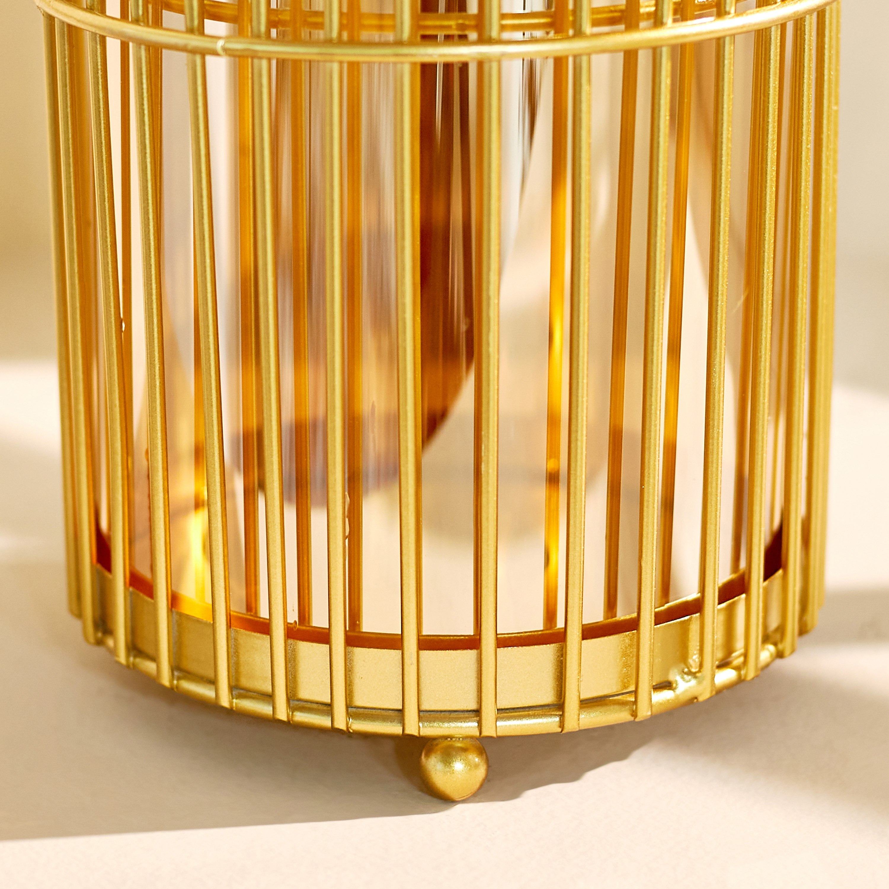 حامل شموع فوتيف معدن وزجاج من جريج - 13x13x26 سم-hbxlivingroom-decorandaccessories-candleholders-image-4