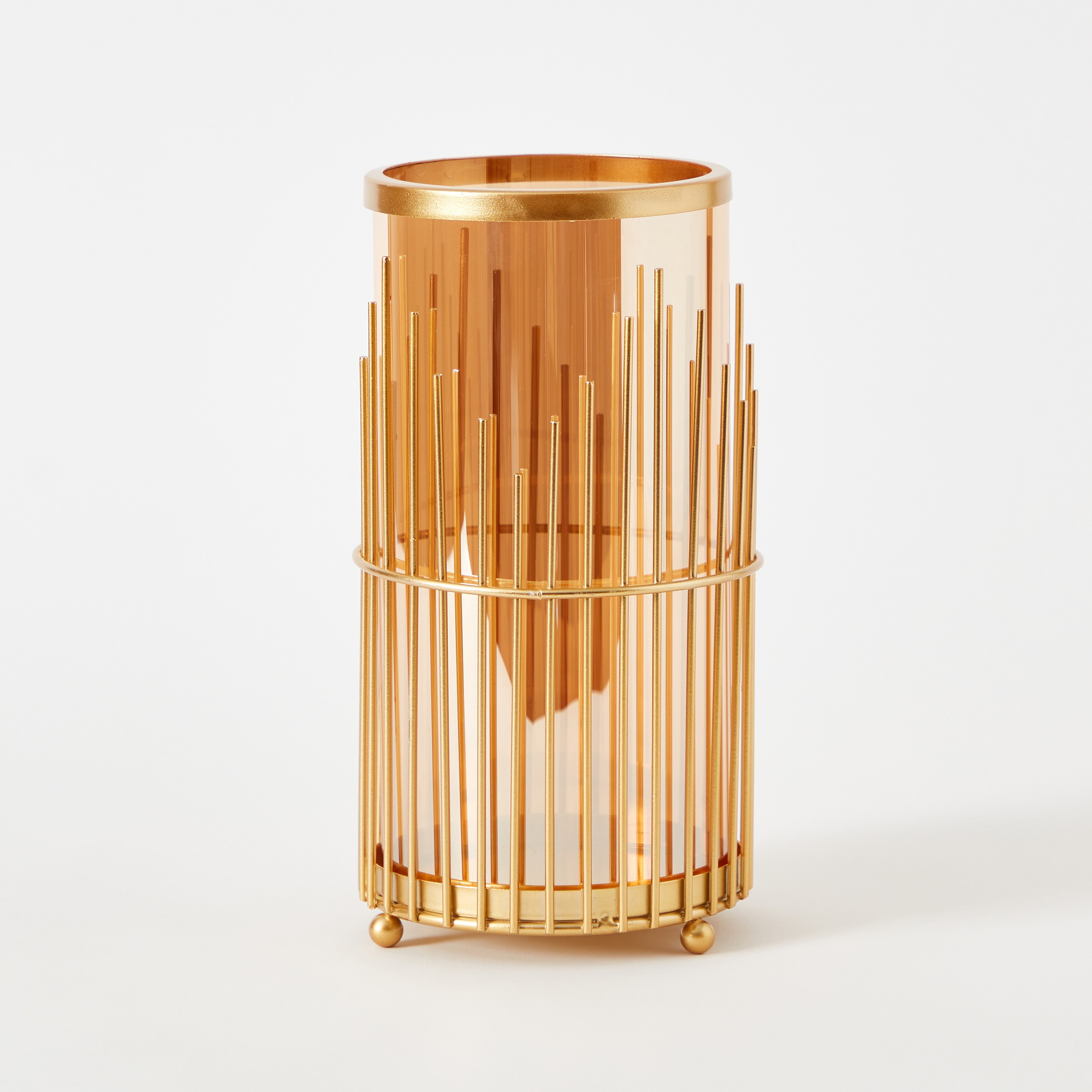 حامل شموع فوتيف معدن وزجاج من جريج - 13x13x26 سم-hbxlivingroom-decorandaccessories-candleholders-image-6