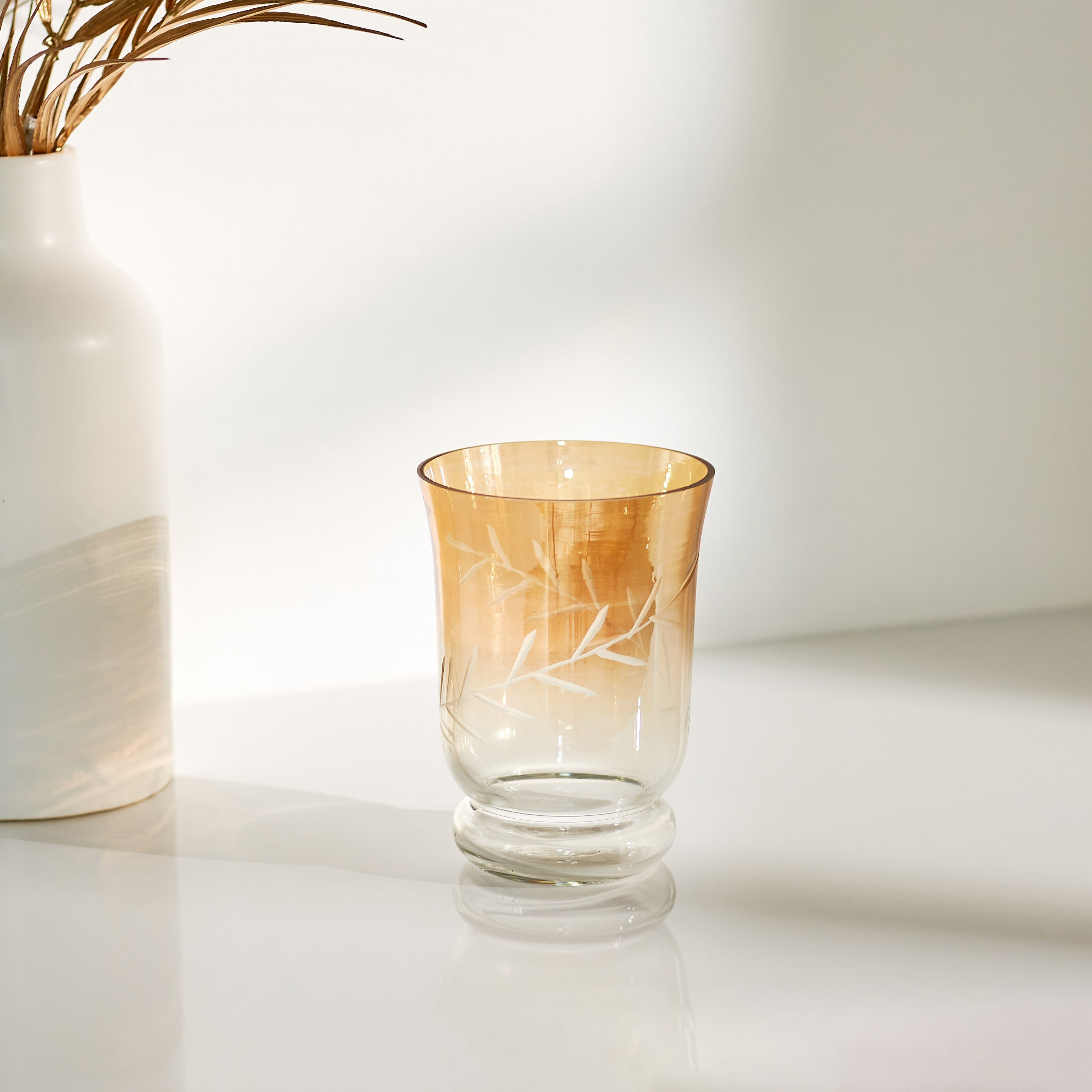 حامل شموع ديكور زجاج من درو - 10.5x14 سم-hbxlivingroom-decorandaccessories-candleholders-image-2