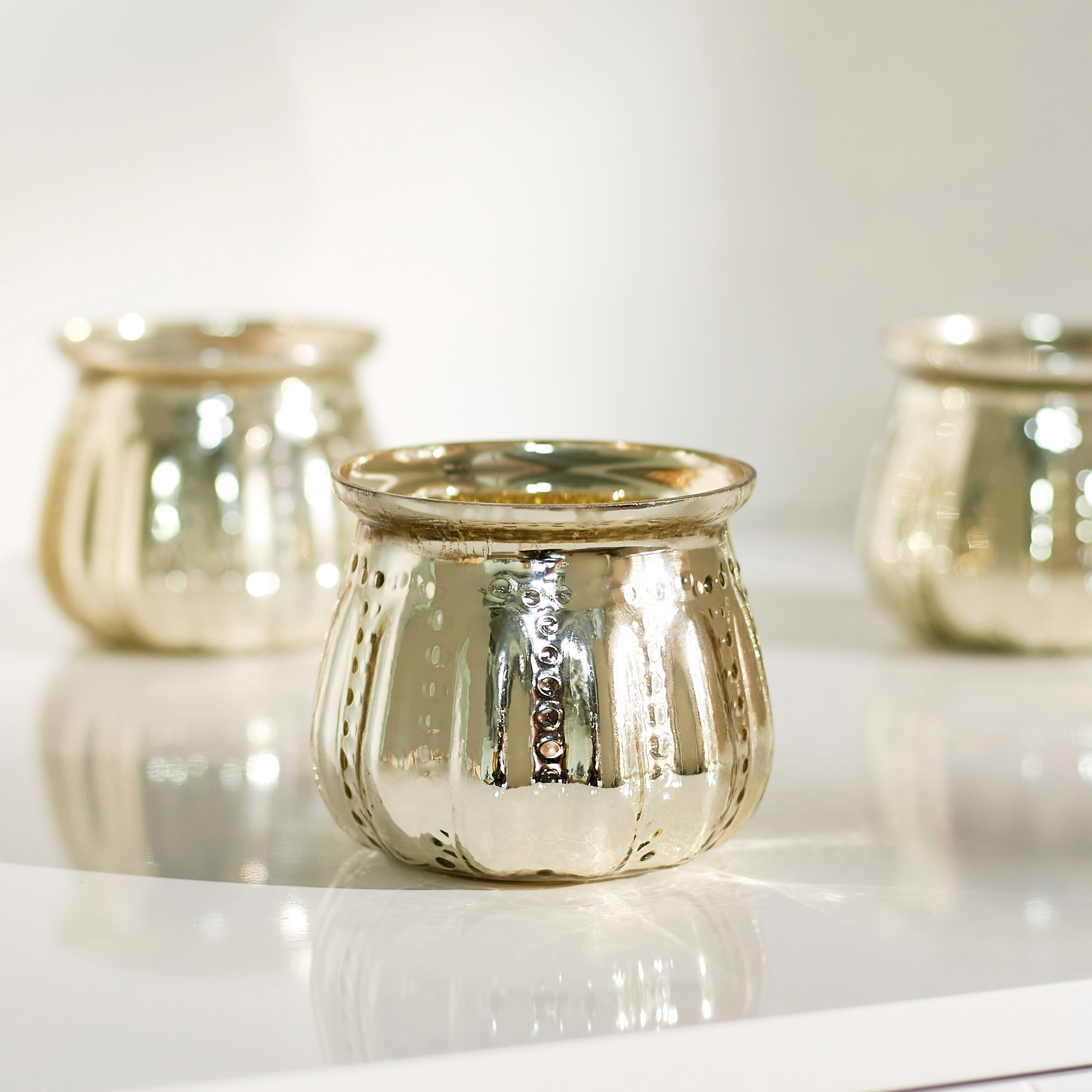 Drew 3-Piece Ribbed Glass Candleholder Set - 9x7 cm-hbxlivingroom-decorandaccessories-candleholders-image-3