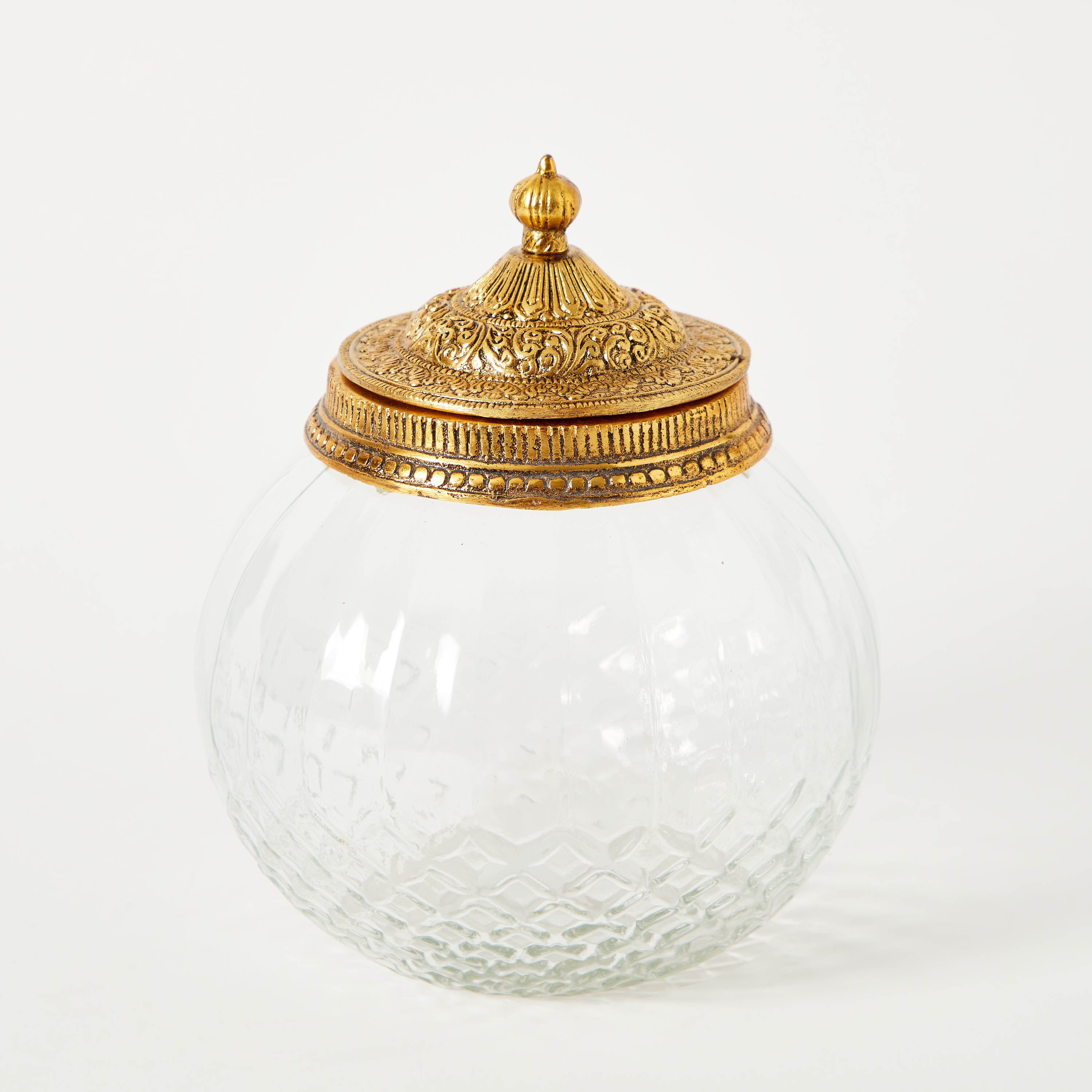 جرة تخزين زجاج بغطاء من درو - 16x19 سم-hbxdecorandfurnishings-homeaccessories-storage-image-6