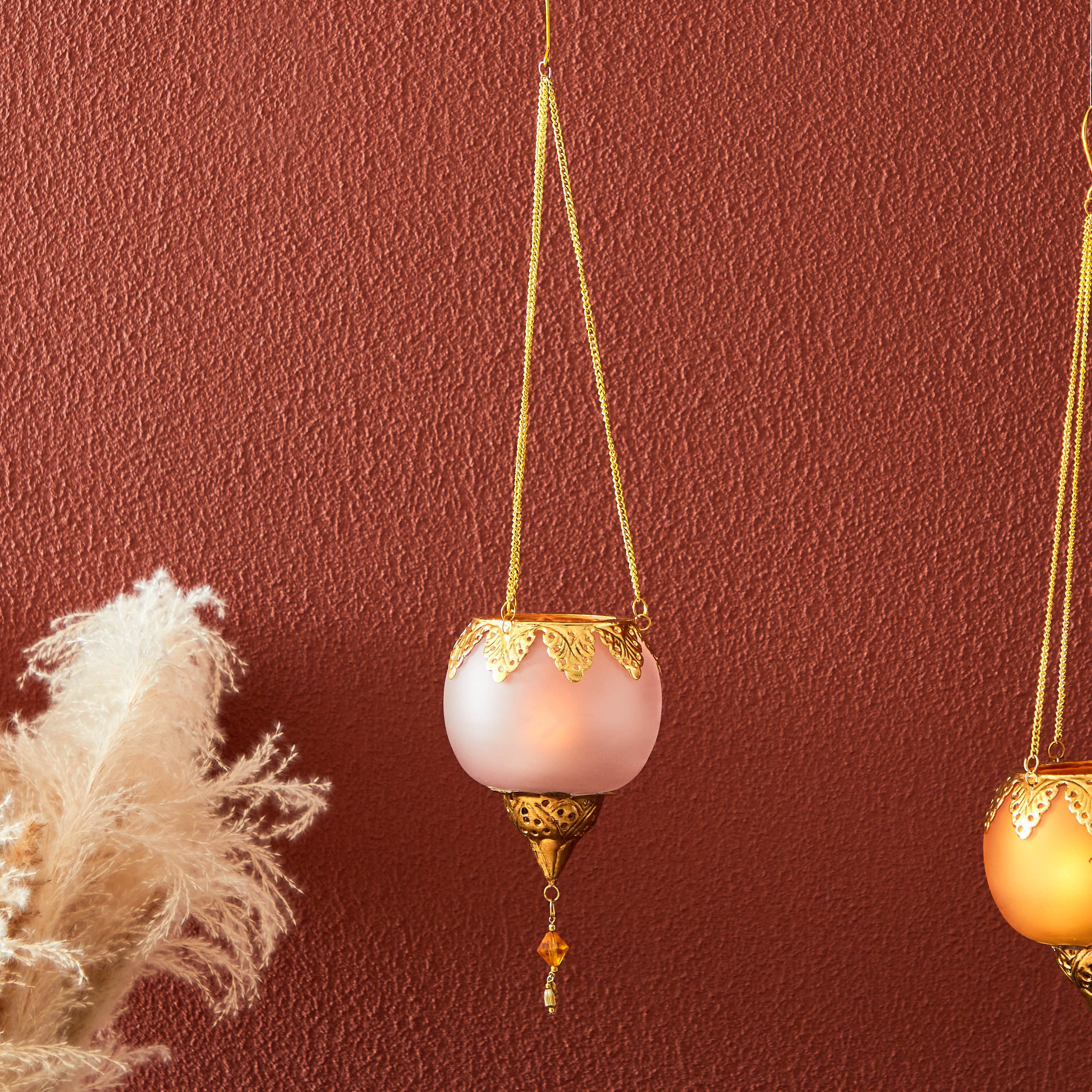 حامل شموع معلّق زجاج من درو - 11.5x11.5x16 سم-hbxlivingroom-decorandaccessories-candleholders-image-1
