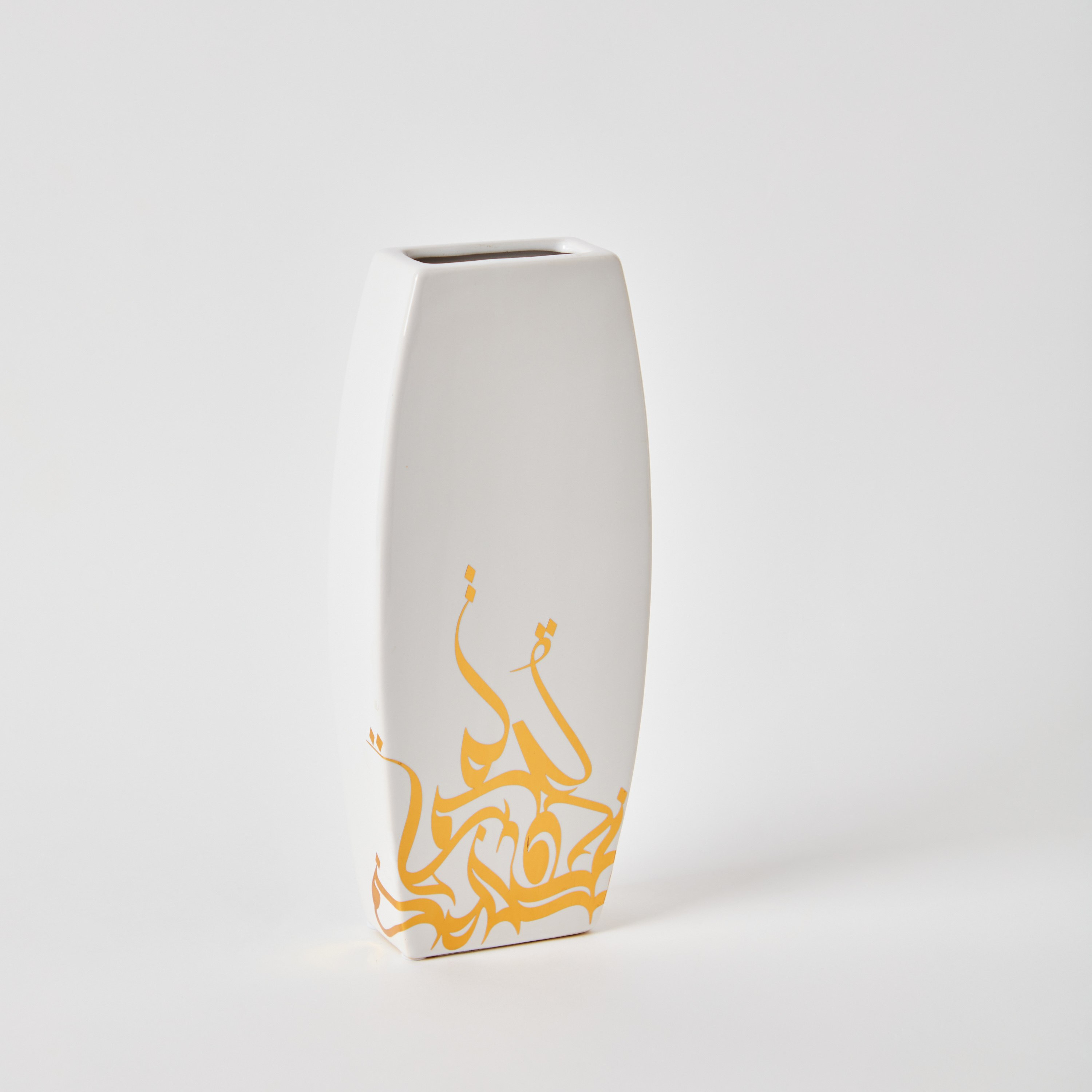 مزهرية سيراميك مع ملصق من شاز - 11.5x5.5x28 سم-hbxhomeware-hbxdecorandfurnishings-image-6