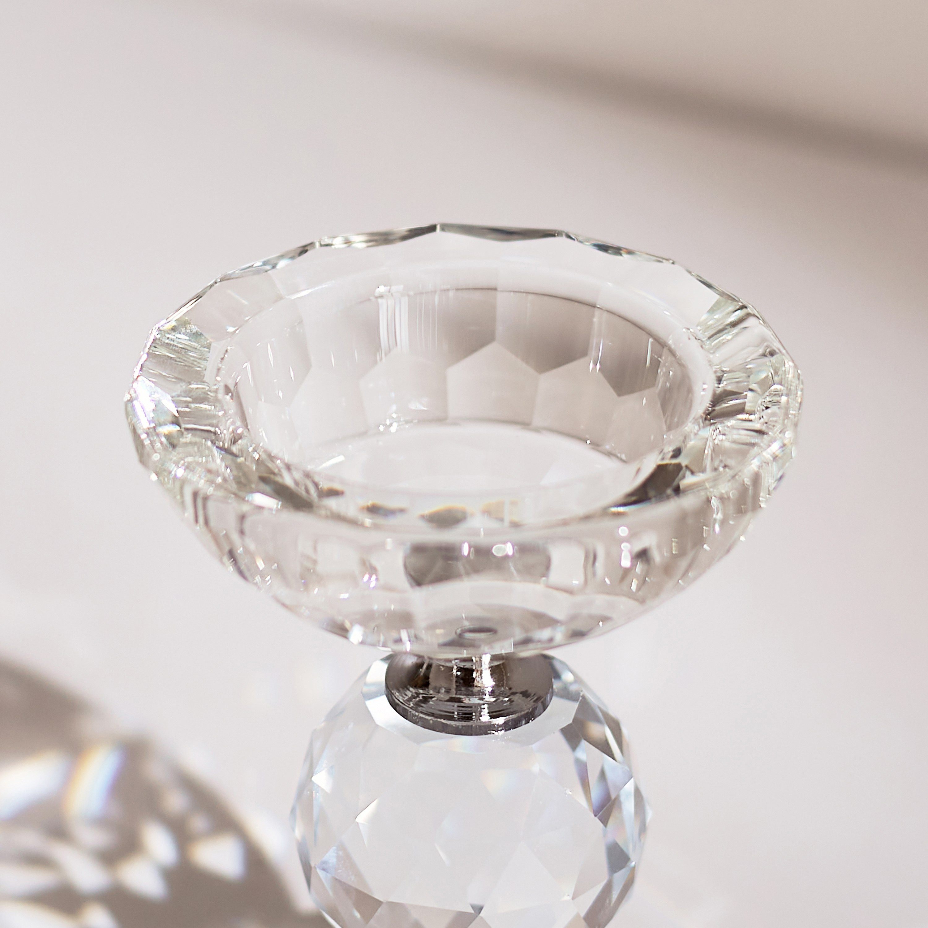 حامل شموع كريستال شفّاف من بيرج - 6x9.5 سم-hbxlivingroom-decorandaccessories-candleholders-image-3