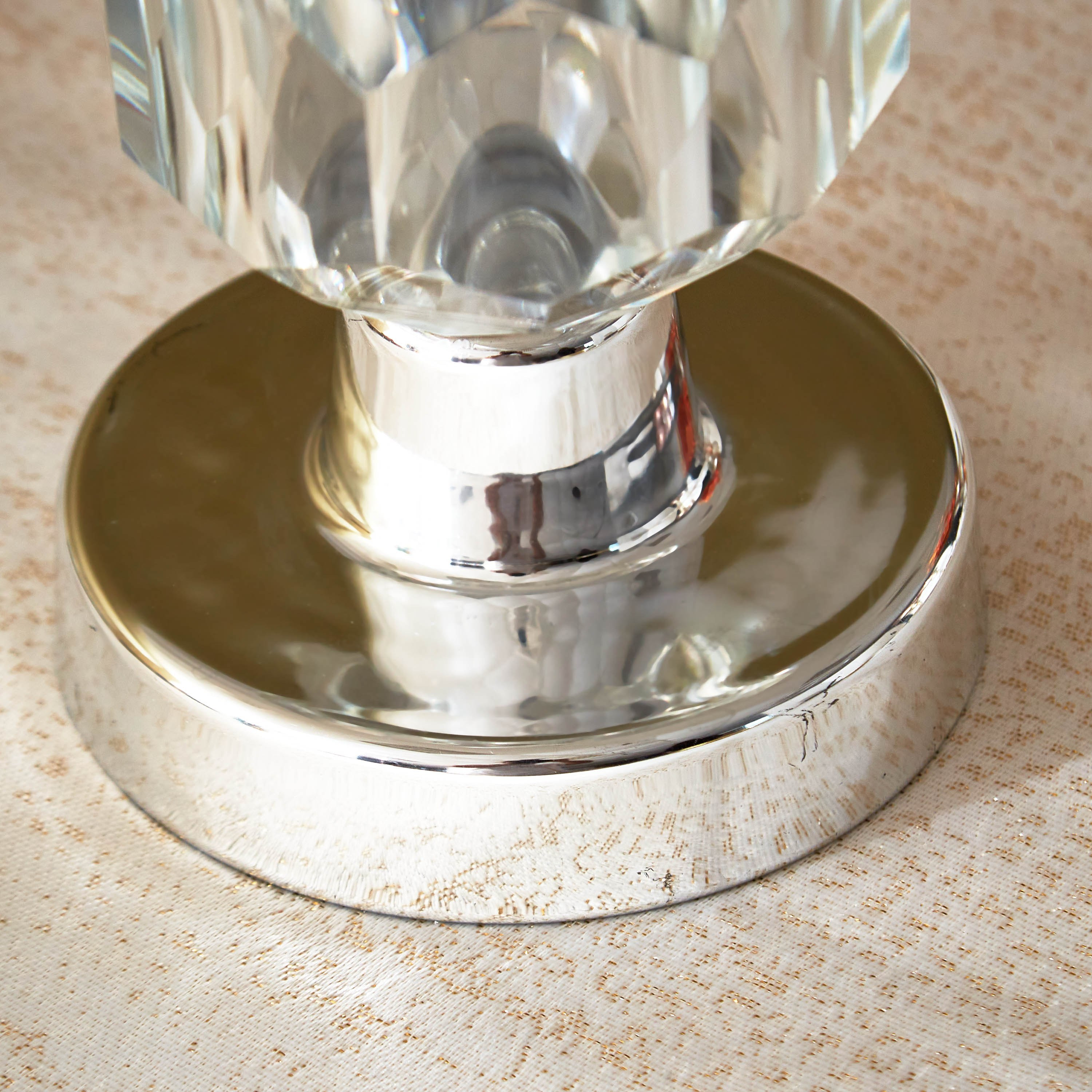 حامل شموع صغيرة كريستال شفّاف من بيرج - 9.5x11.3 سم-hbxlivingroom-decorandaccessories-candleholders-image-4