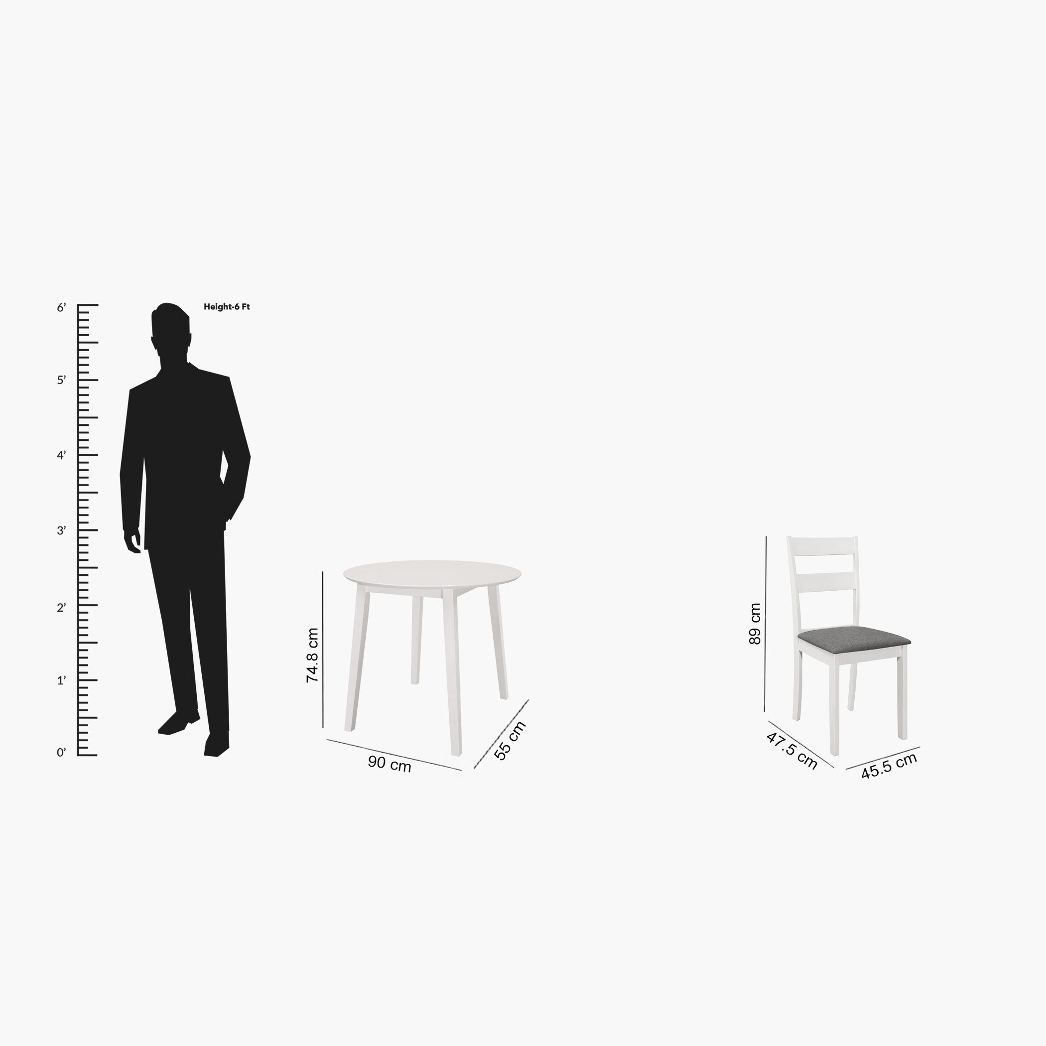 Geller Barney 2-Seater Foldable Round Dining Set-hbxfurniture-diningtablesandsets-diningsets-twoseater-image-8